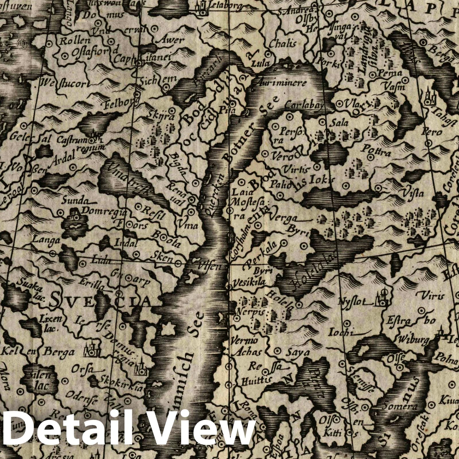 Sweden and Norway, 1734 - Historical Map Print