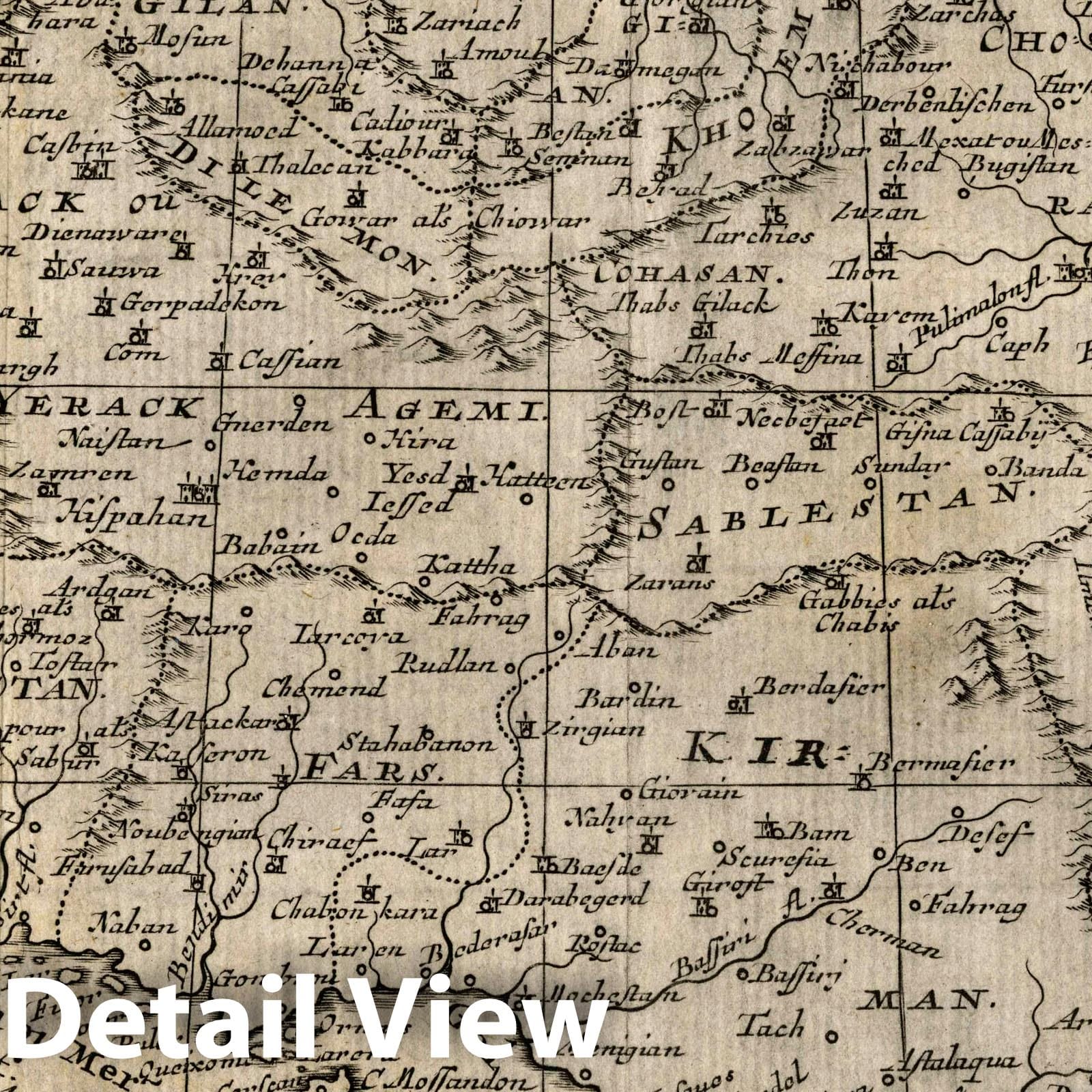 Empire of Persia, 1734 - Historical Map Print