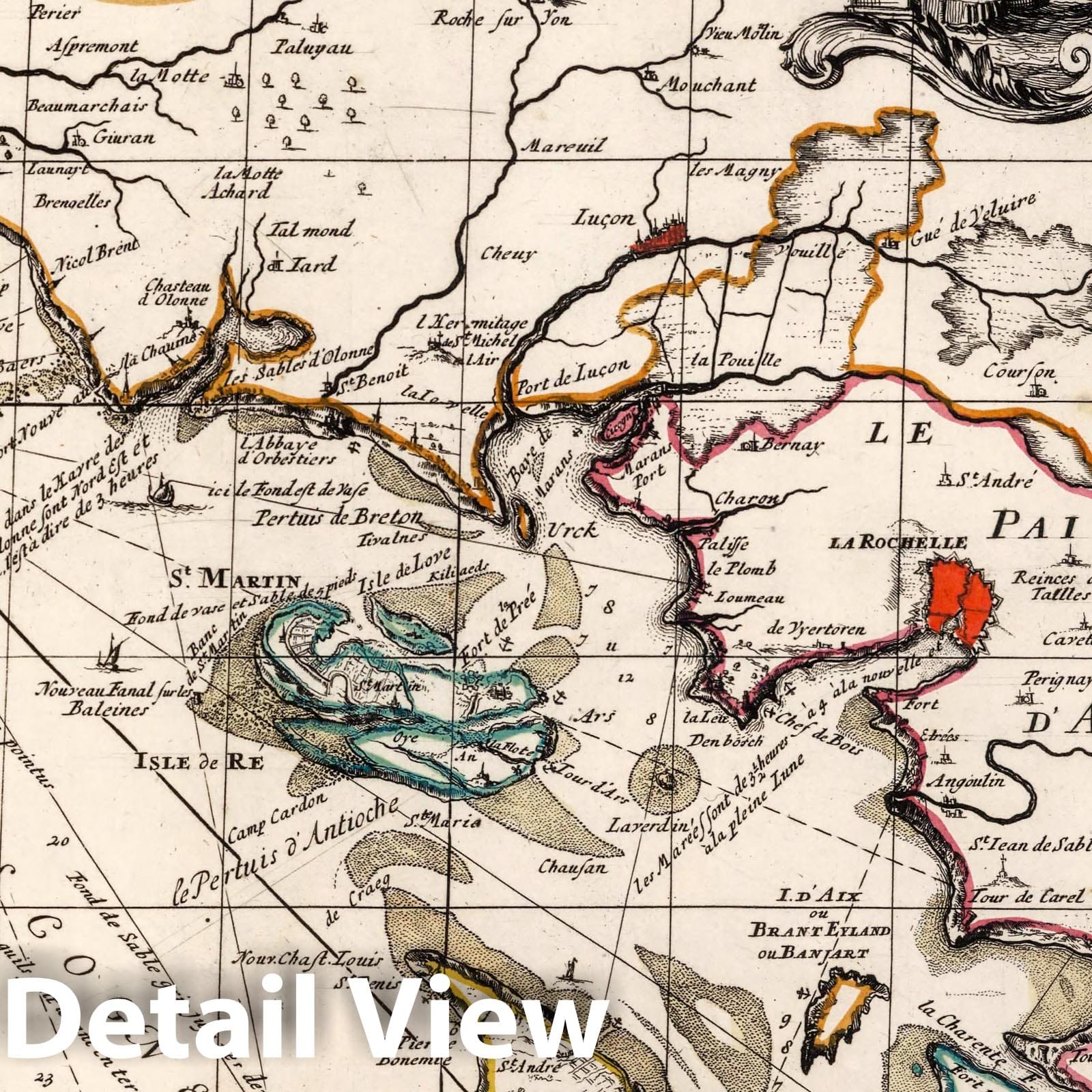 Ile d'Oleron and Environs - Nautical Chart, 1693 - Historical Map Print