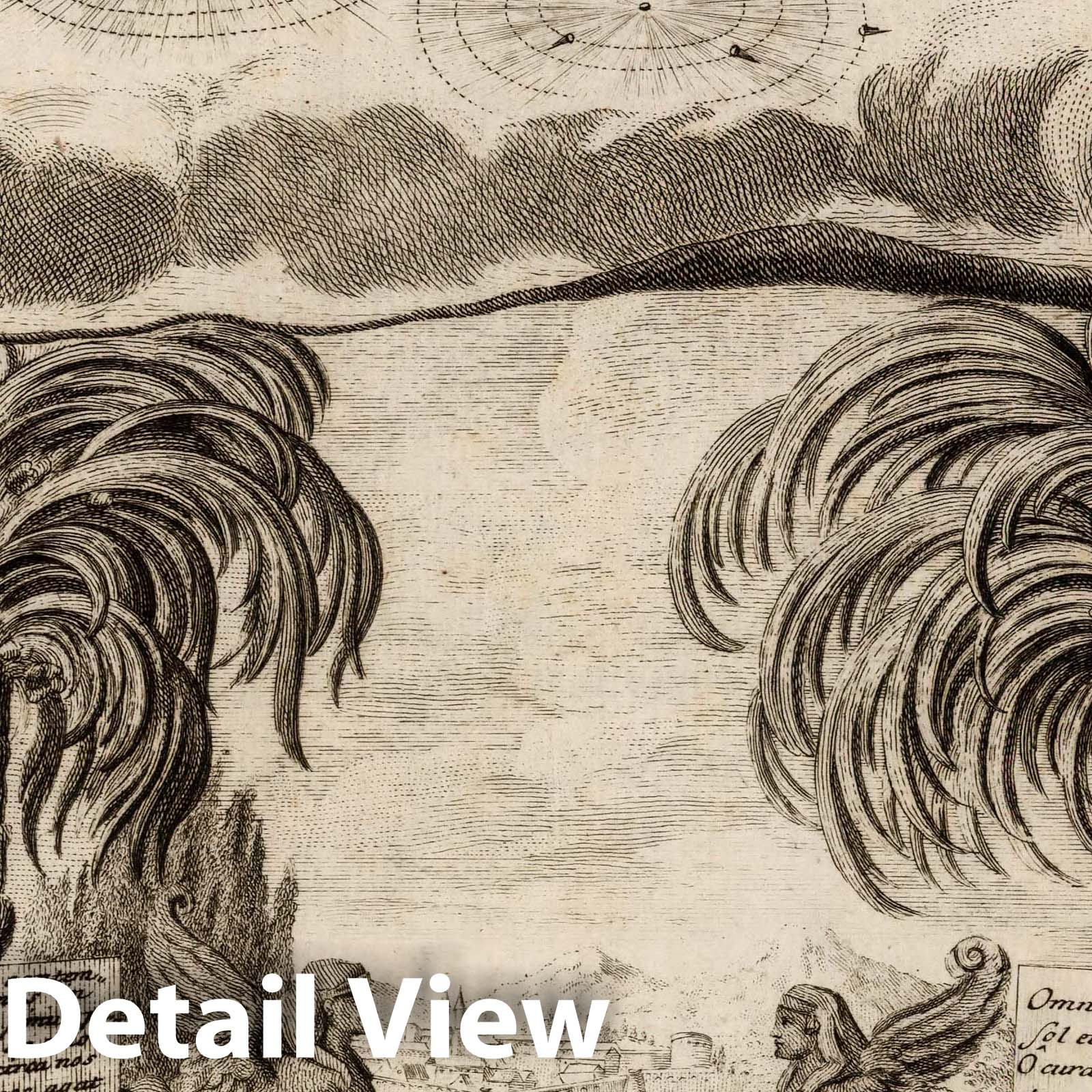 Celestial Map - Cosmological Systems, 1742 - Historical Engraving Print