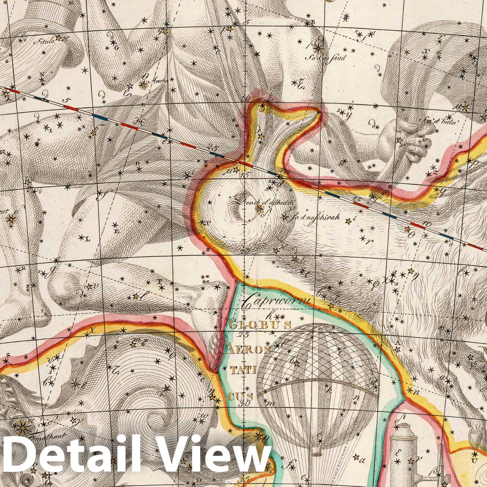 Capricornus - Celestial Map, 1801 - Bode Uranographia Star Chart