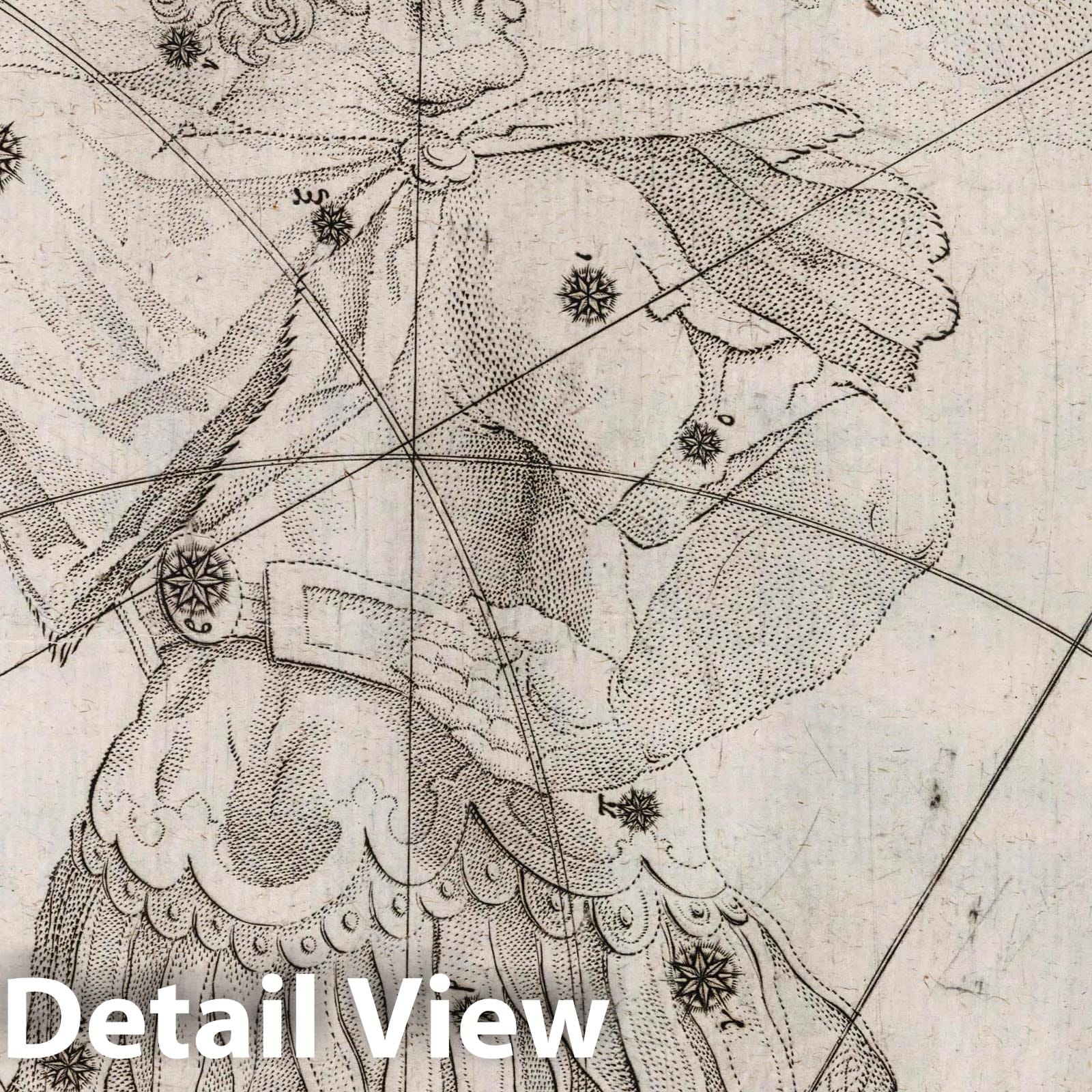 Cepheus - Celestial Map, 1655 - Historical Star Chart Print