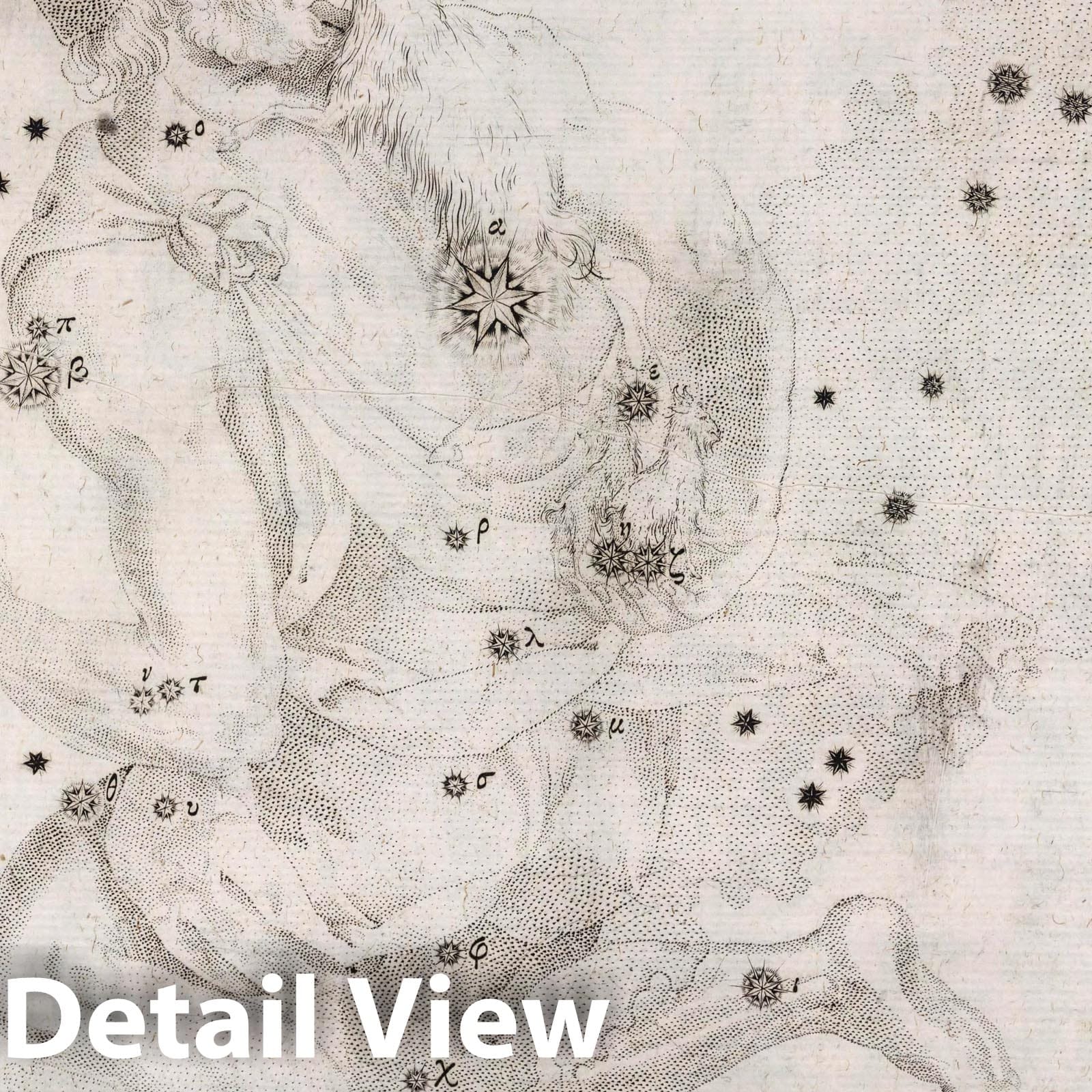 Auriga (The Charioteer) - Celestial Map, 1655 - Historical Star Chart Print