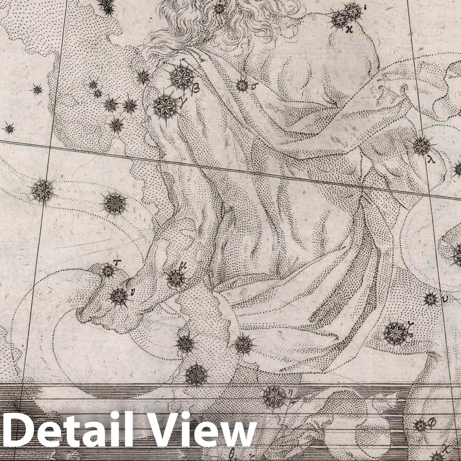 Ophiuchus - Celestial Map, 1655 - Historical Constellation Chart Print