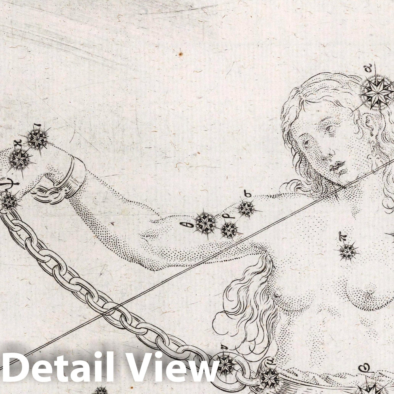 Andromeda - Celestial Map, 1655 - Historical Star Chart Print