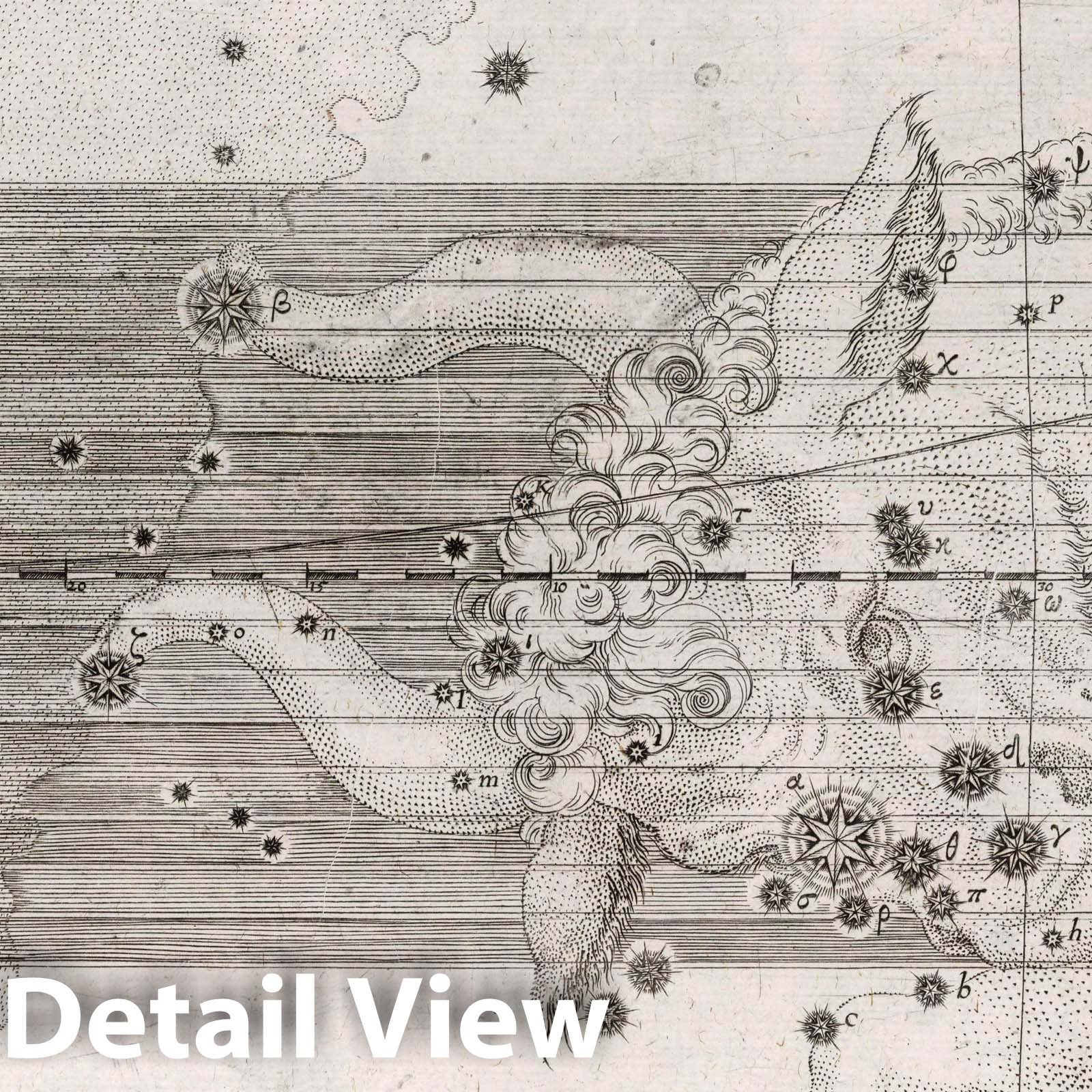 Taurus - Celestial Map, 1655 - Historical Star Chart Print