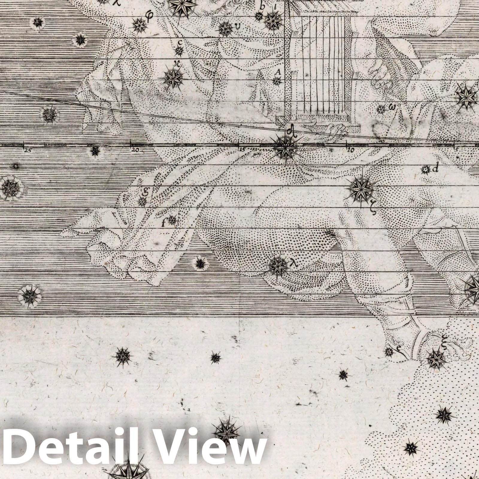 Constellation Gemini - Celestial Map, 1655 - Historical Star Chart Print