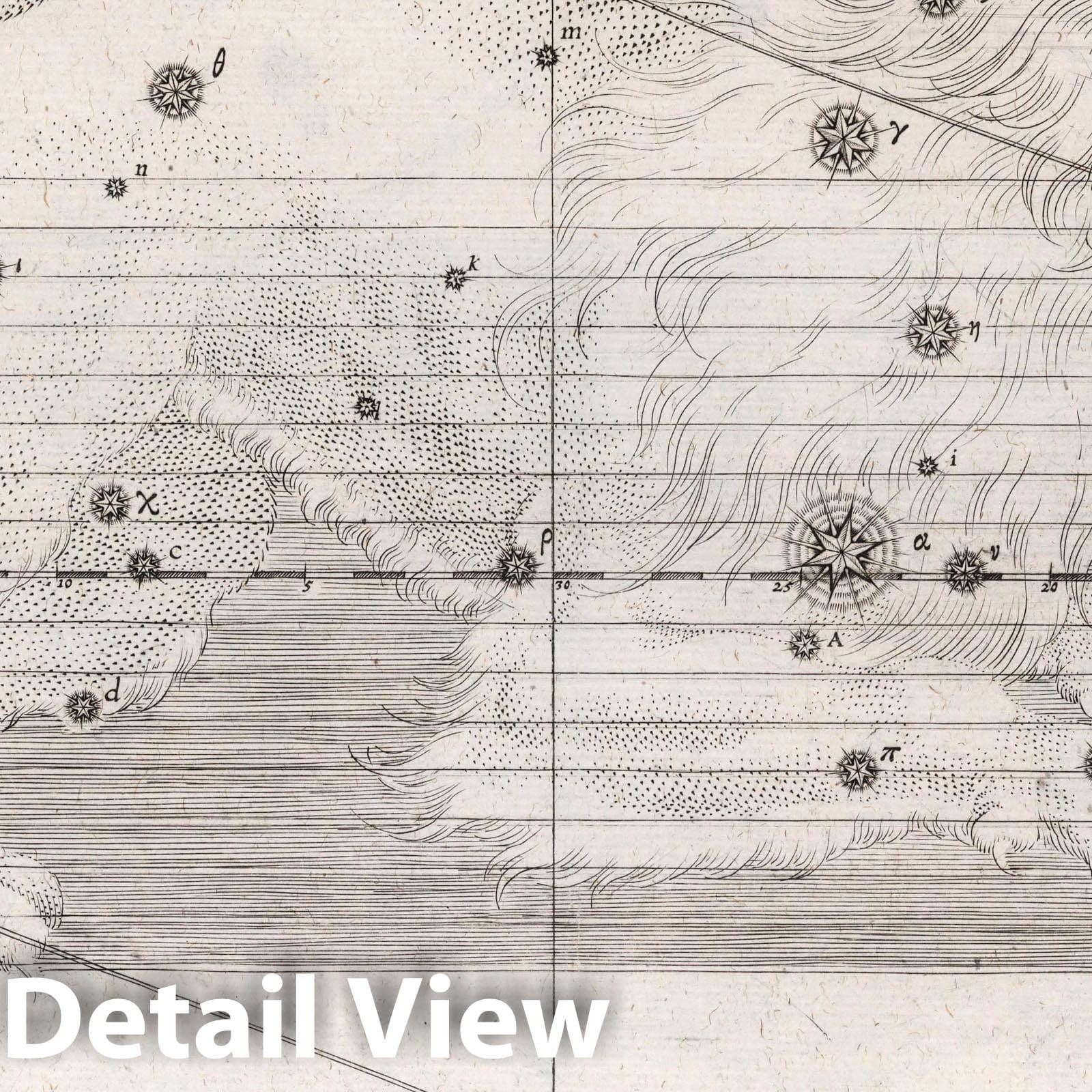 Leo - Celestial Map, 1655 - Historic Star Chart Print