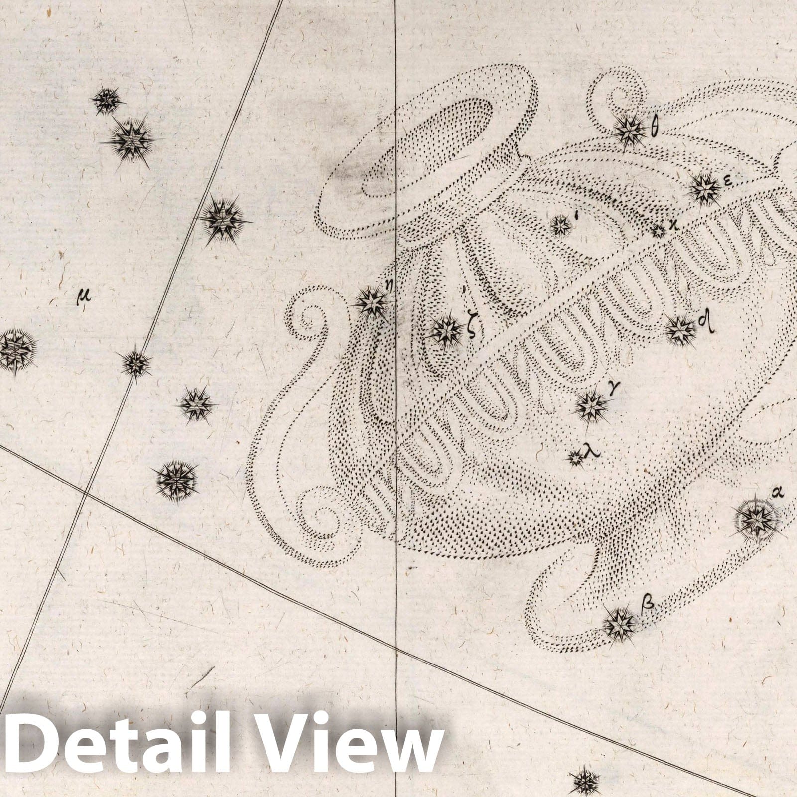 Crater Constellation Celestial Map 1655 - Historical Star Chart Print