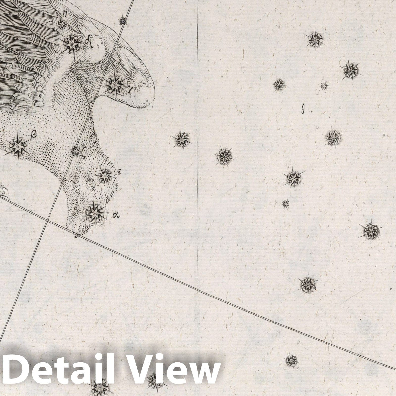 Corvus - Celestial Map, 1655 - Historical Star Chart Print