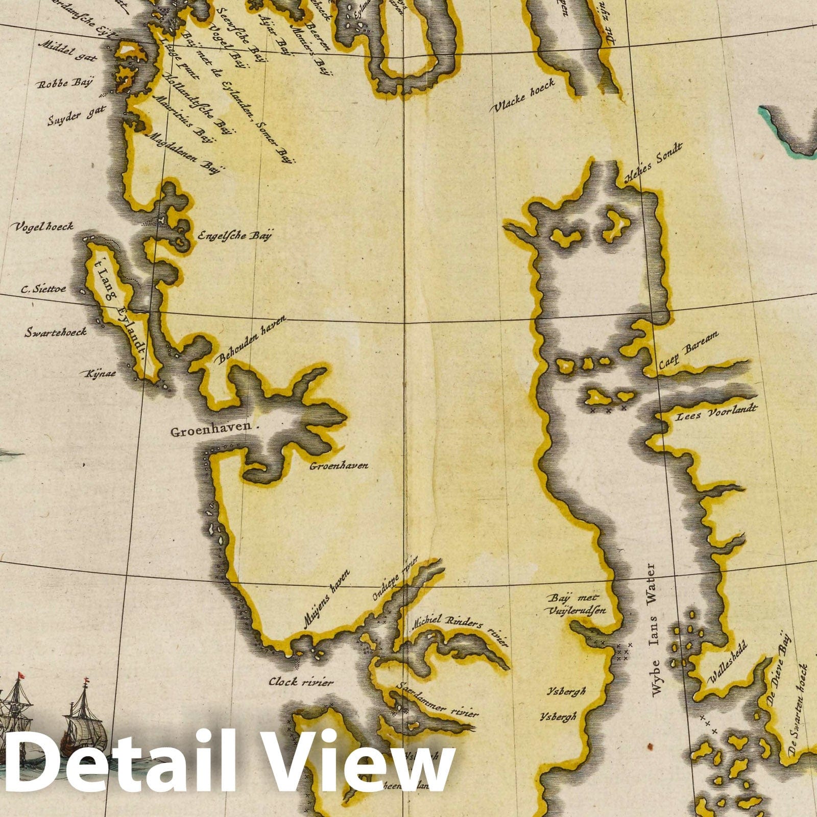 Spitsbergen Norway 1665 Historical Map Print