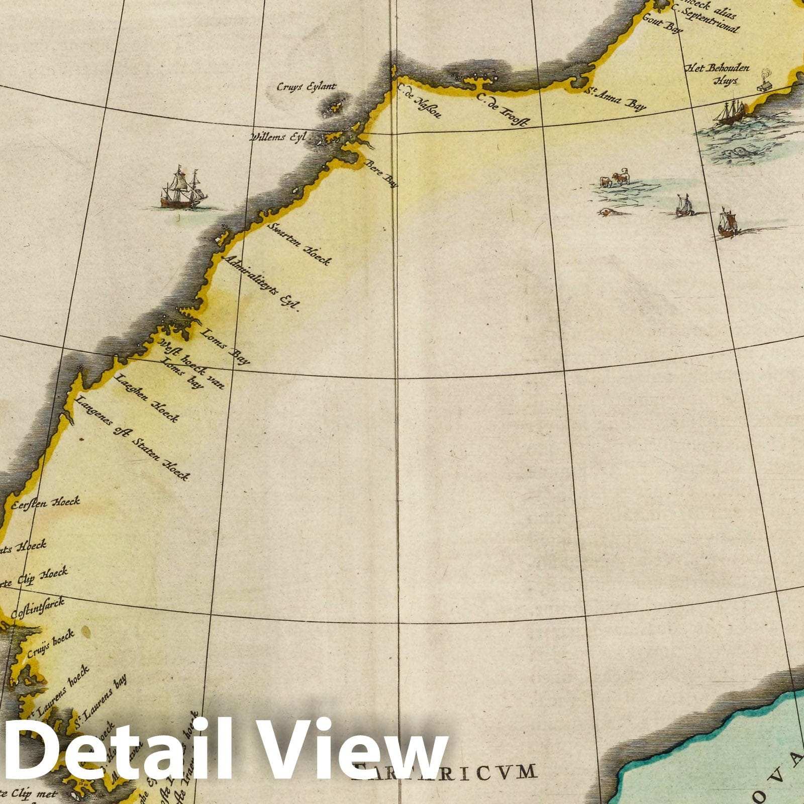 Novaya Zemlya Russia, 1665 - Blaeu Atlas Maior Historical Map Print