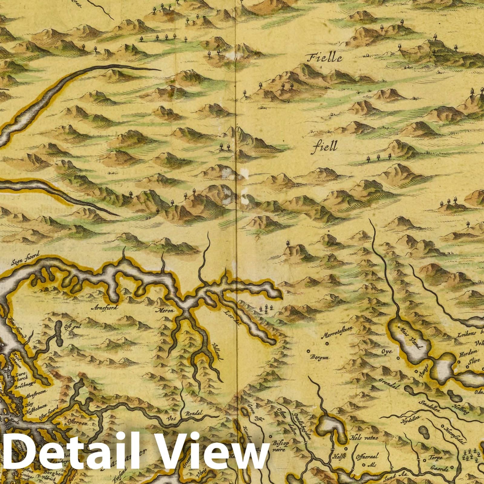 Bergen, 1665 - Historical Map Print