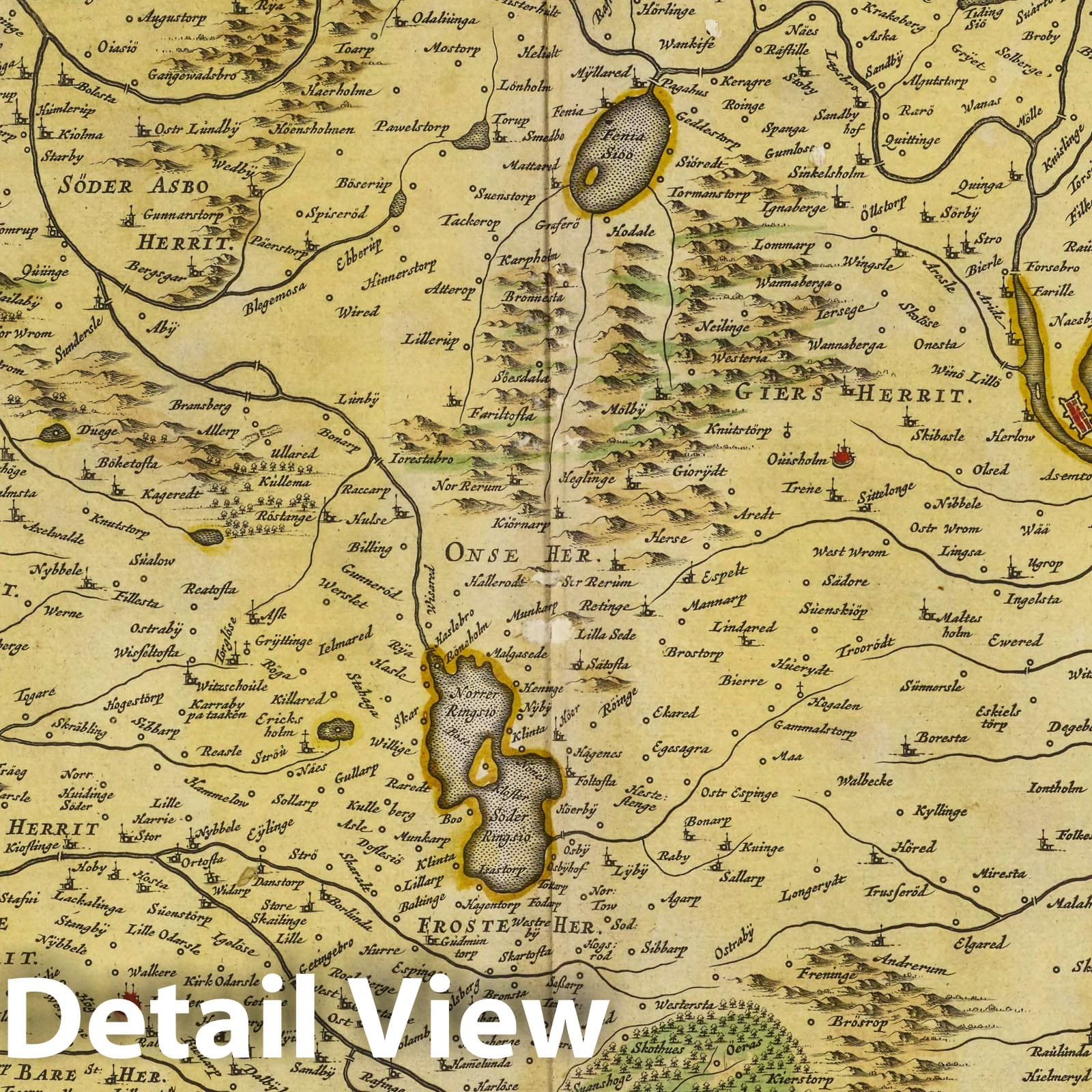 Scania (Southern Sweden), 1665 - Historical Map Print