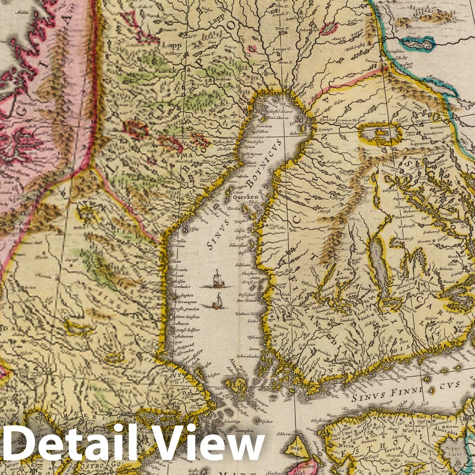 Sweden, Denmark, and Norway, 1665 - Blaeu Atlas Maior Map Print