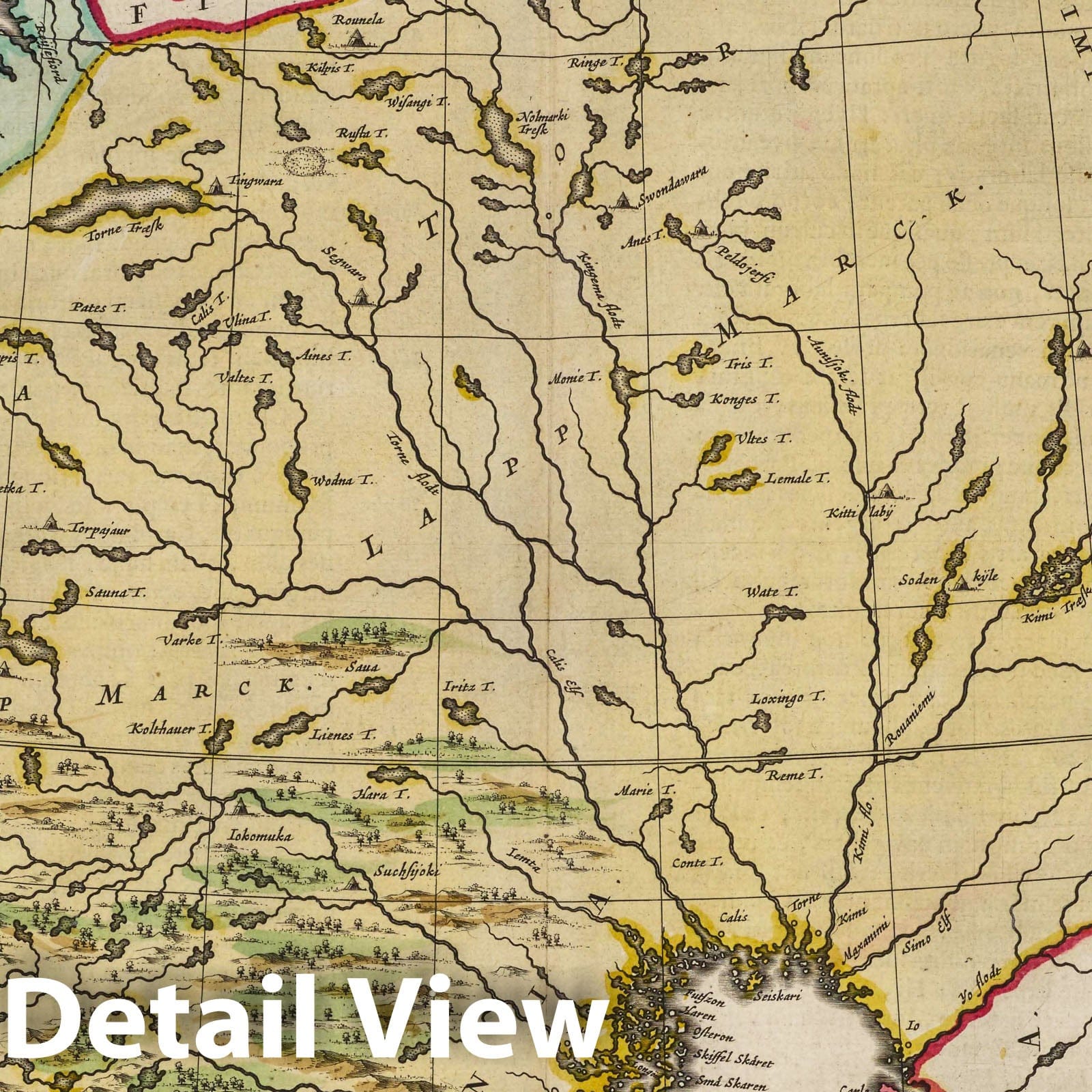 Lapland, 1665 - Historical Map Print