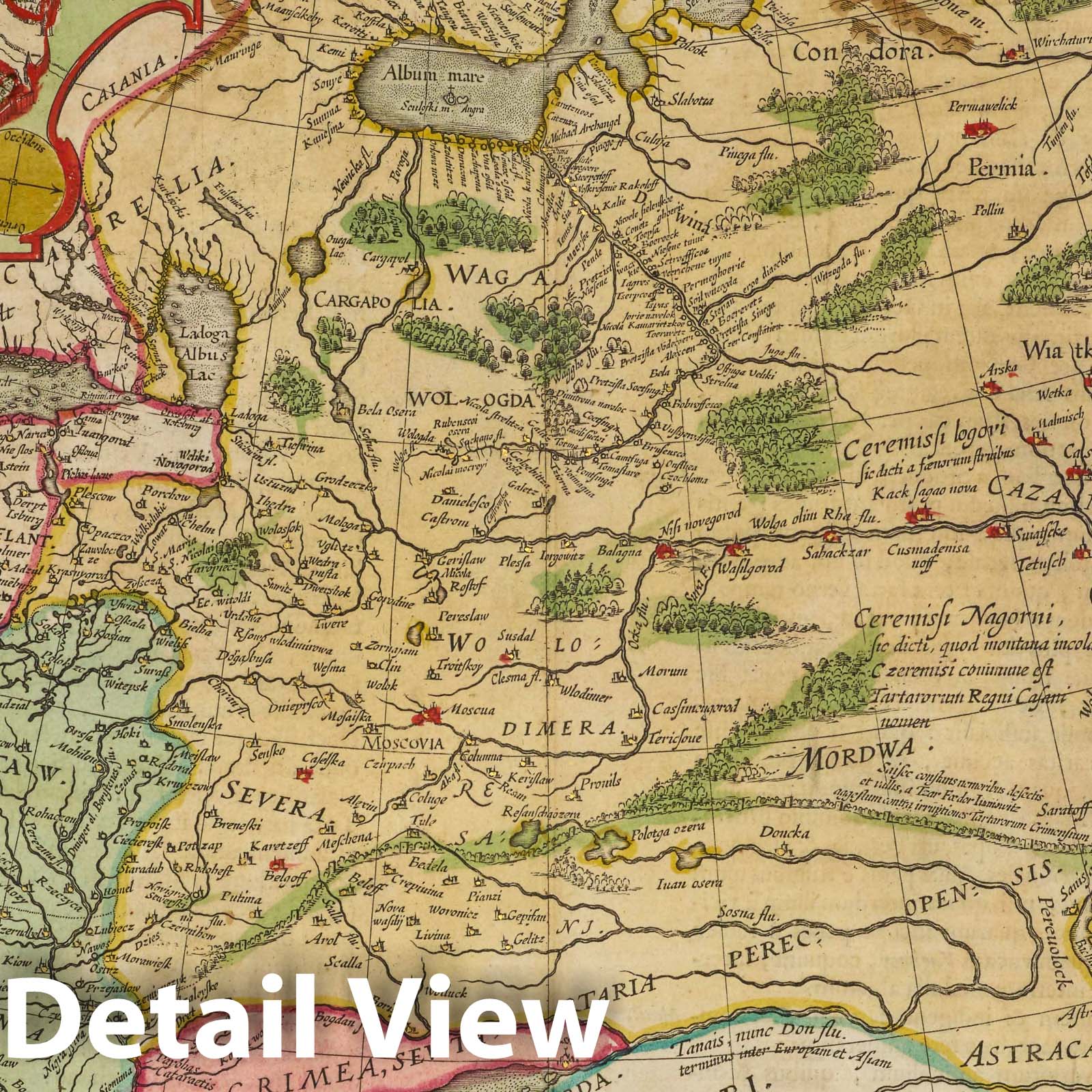 Russia, 1665 - Historical Map Print from Blaeu's Atlas Maior