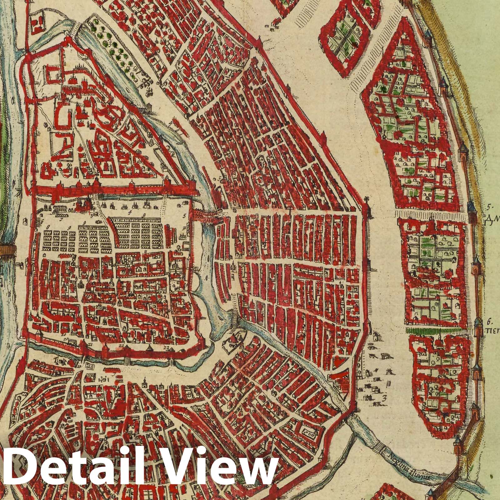 Moscow, Russia 1665 Historical Map Print - Blaeu Atlas Maior