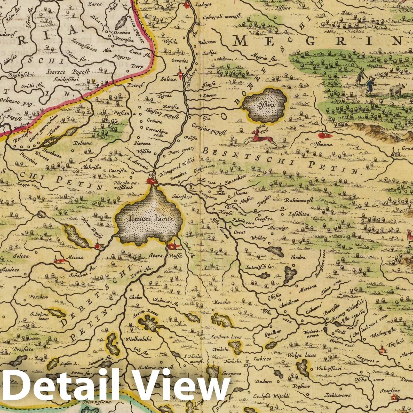 Russia, Western Part, 1665 - Blaeu's Atlas Maior Historical Map Print