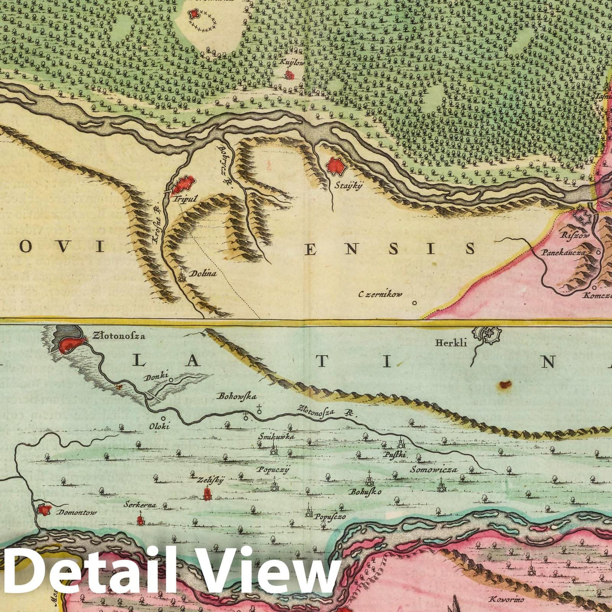 Dnieper River, 1665 - Historical Map Print