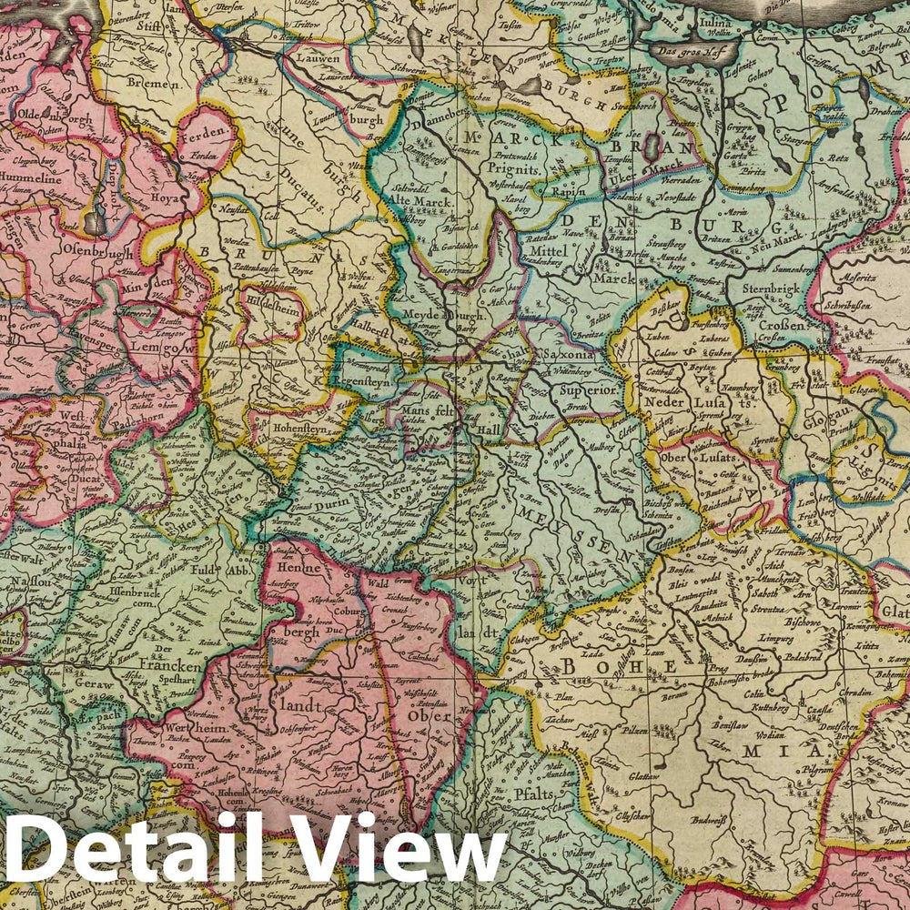 Historic Wall Map : Germany, Germania Vulgo Teutschlandt , Vintage Wall Art