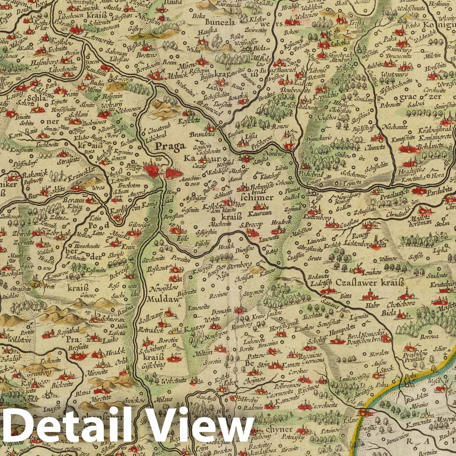 Bohemia, 1665 - Historical Map Print