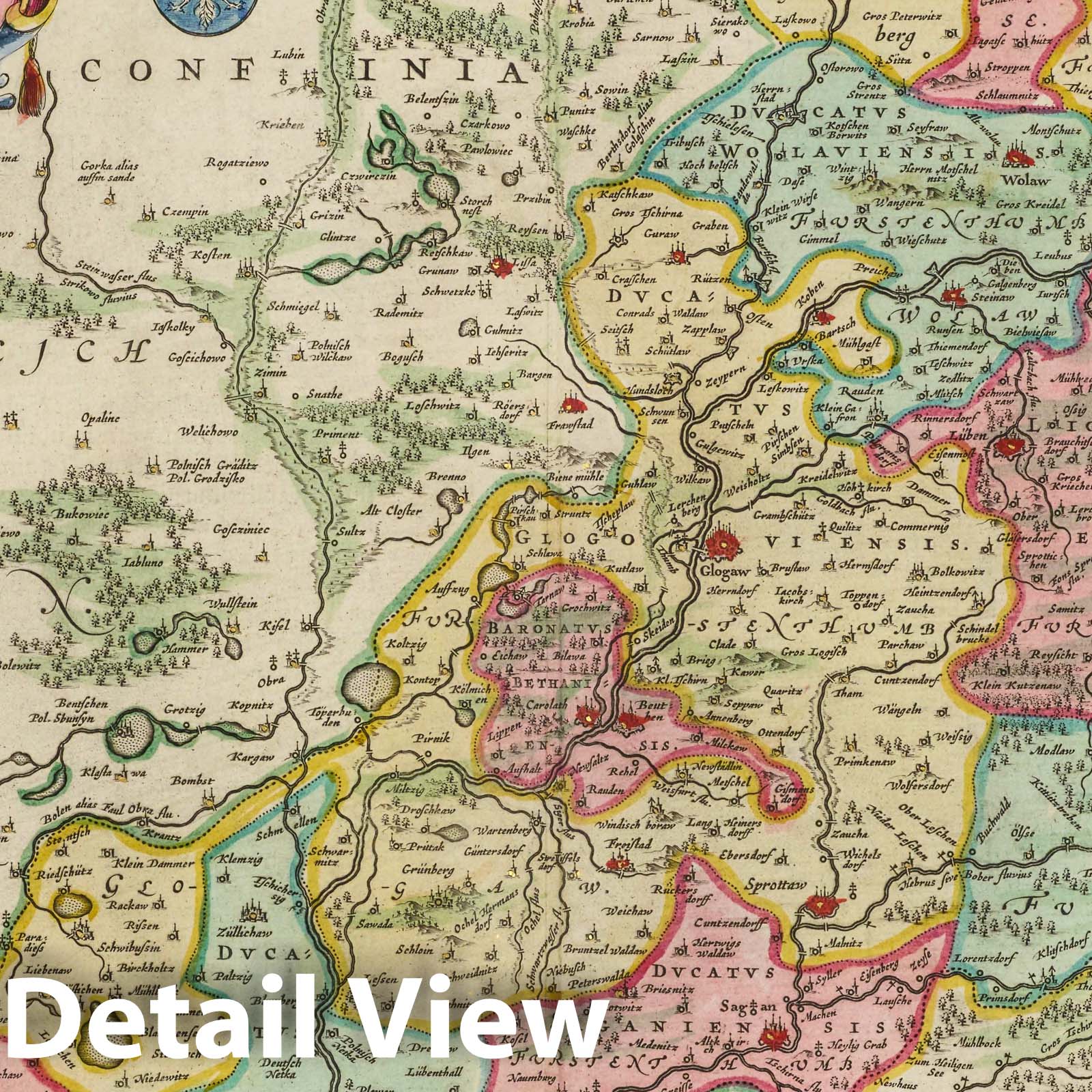 Lower Silesia, 1665 - Historical Map Print