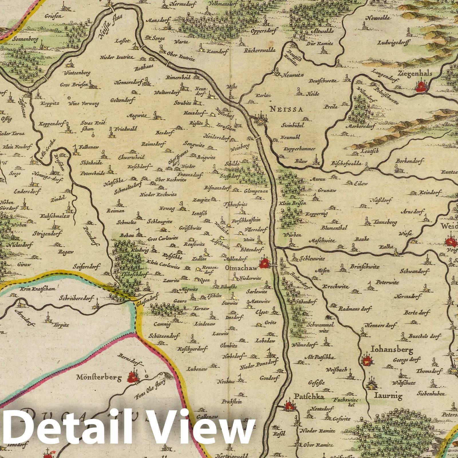 Silesia Grotganus, 1665 - Historical Map Print from Atlas Maior