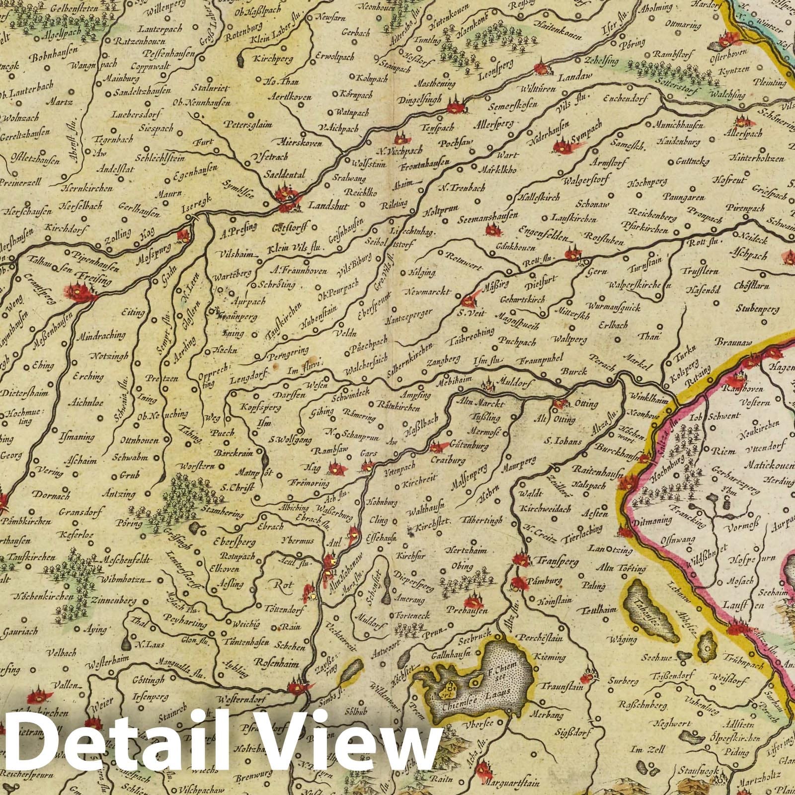 Bavaria, 1665 - Historical Map Print from Blaeu's Atlas Maior