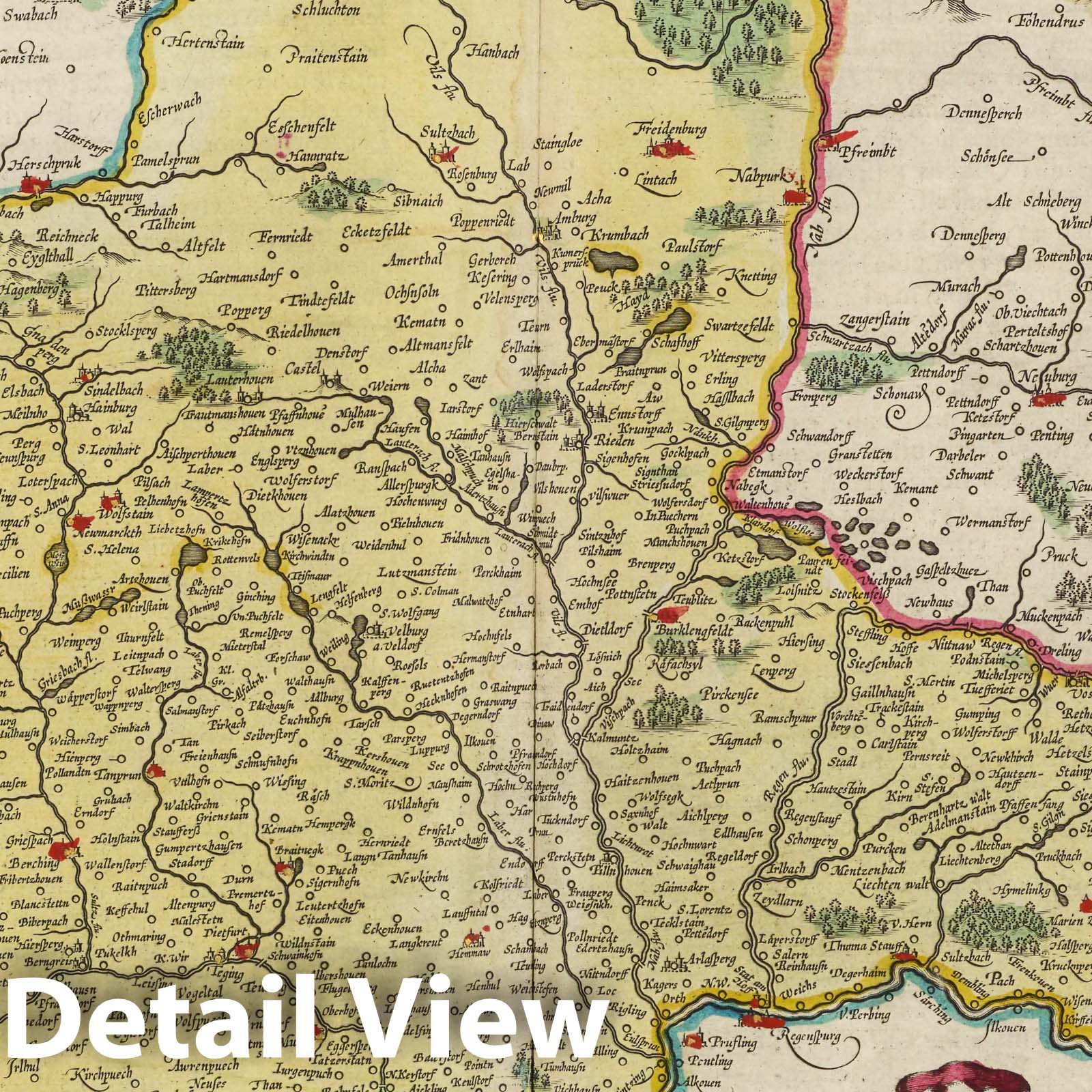 Palatinate of Bavaria, 1665 - Historical Map Print