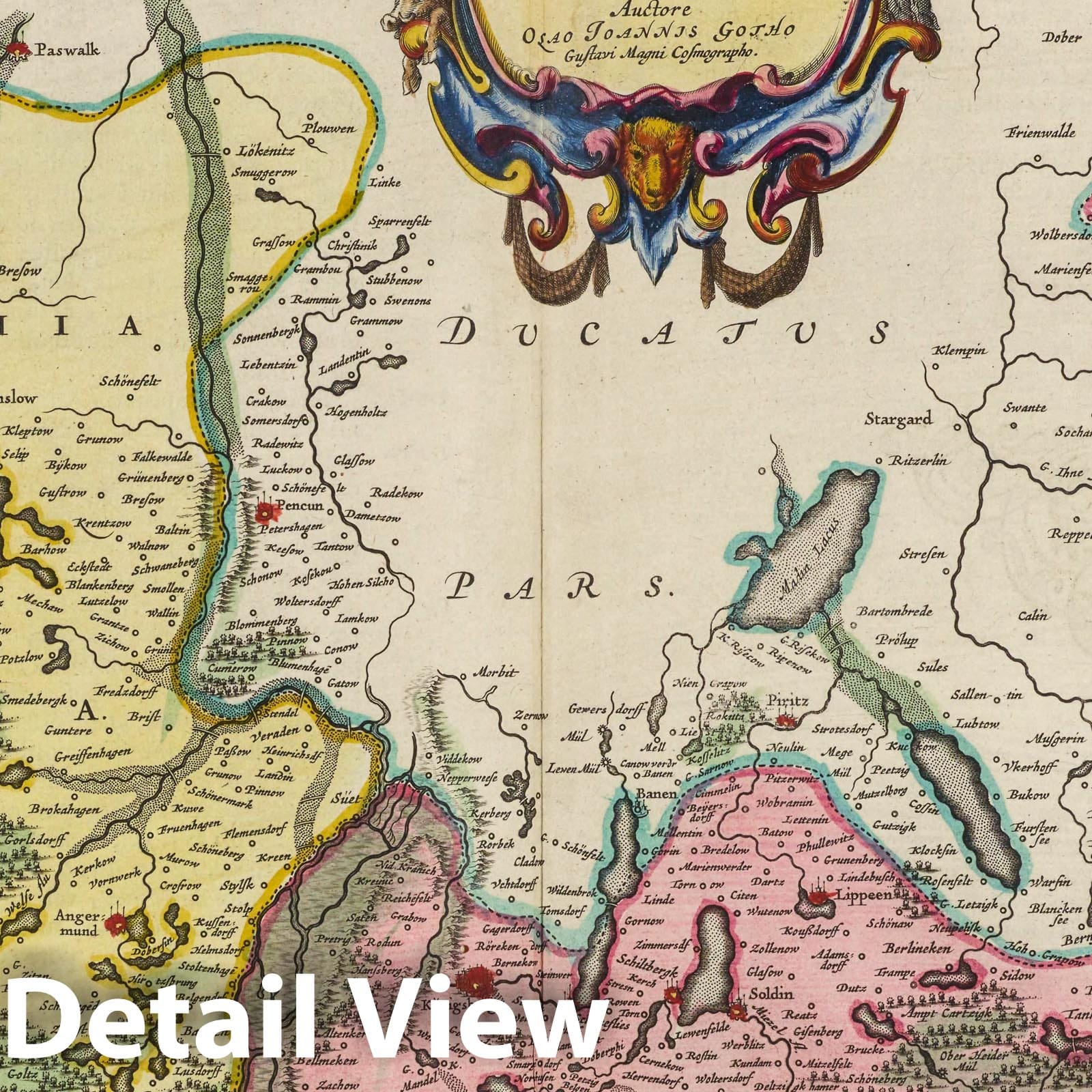Brandenburg, Germany 1665 Historical Map Print