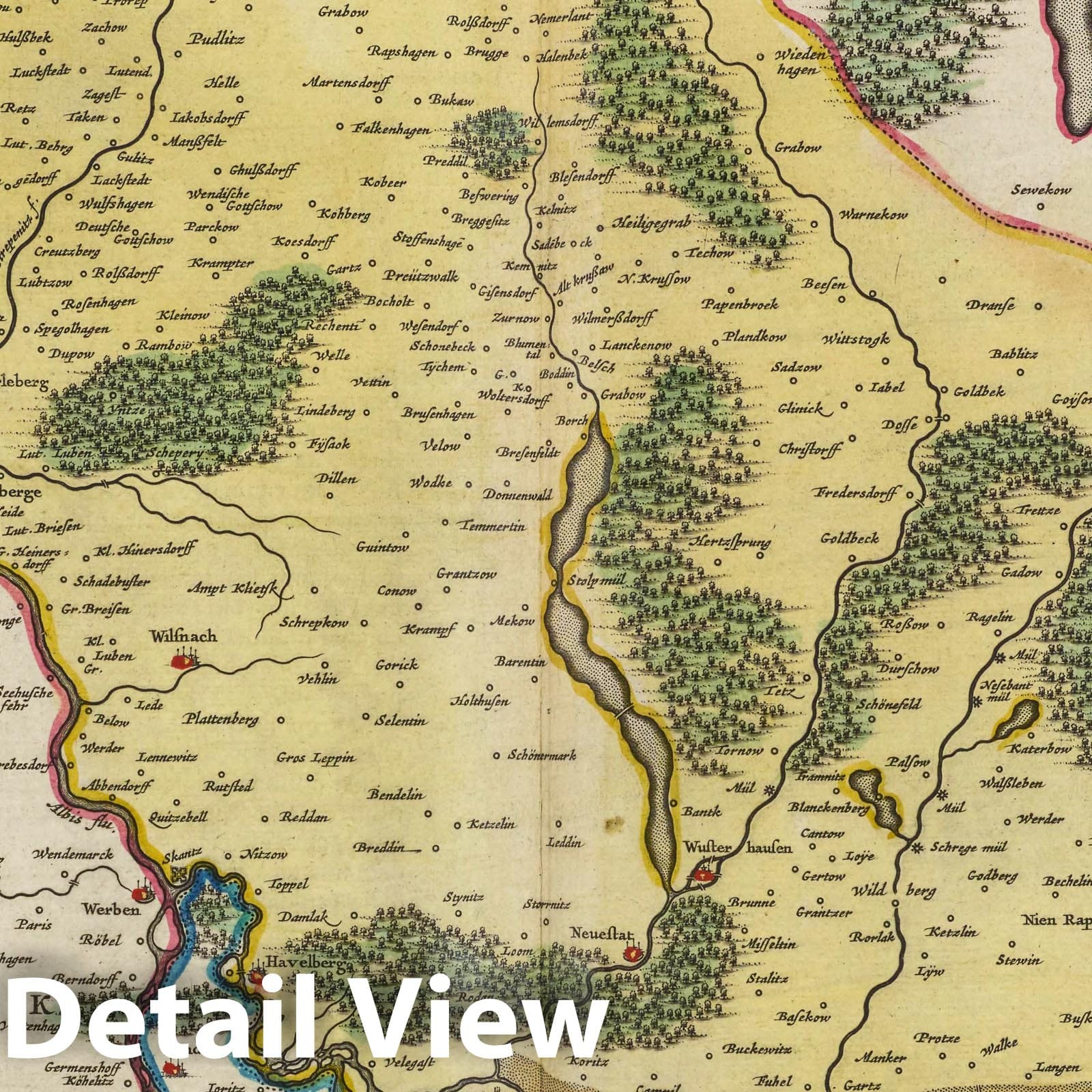 Brandenburg with Ruppin, 1665 - Historical Map Print