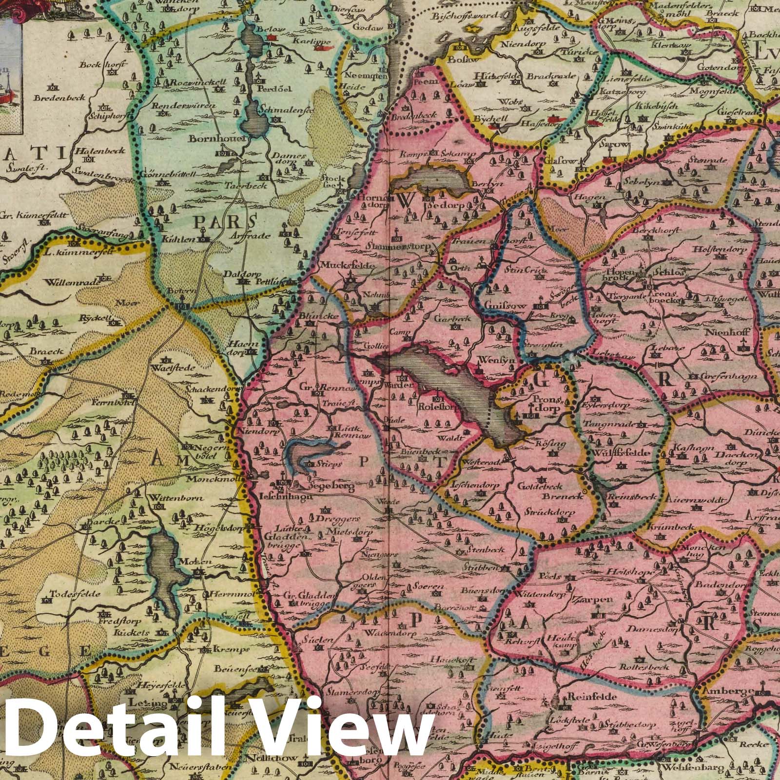 Wagria, 1665 - Historical Map Print from Blaeu's Atlas Maior