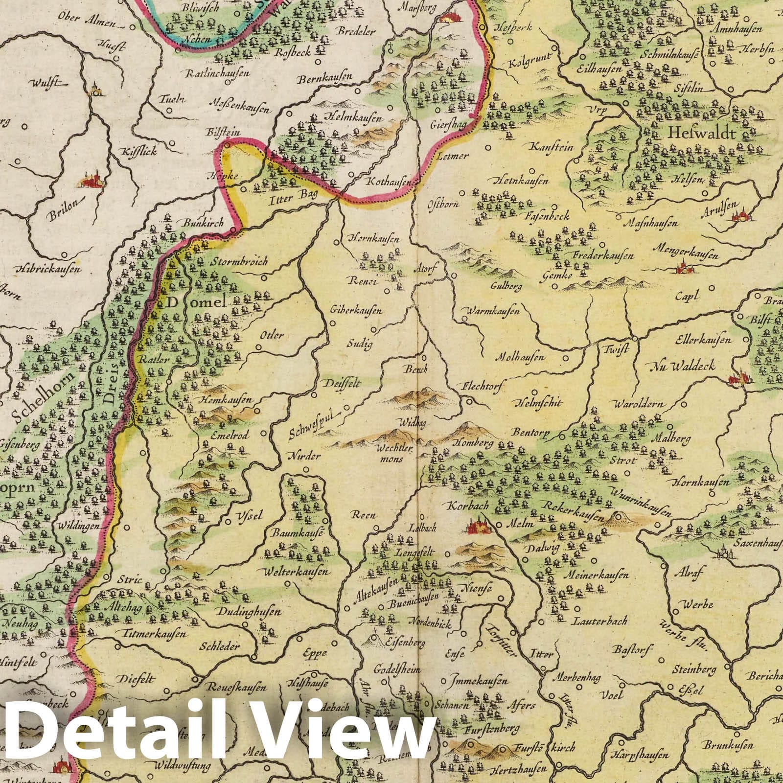 Waldeck, 1665 - Historical Map Print
