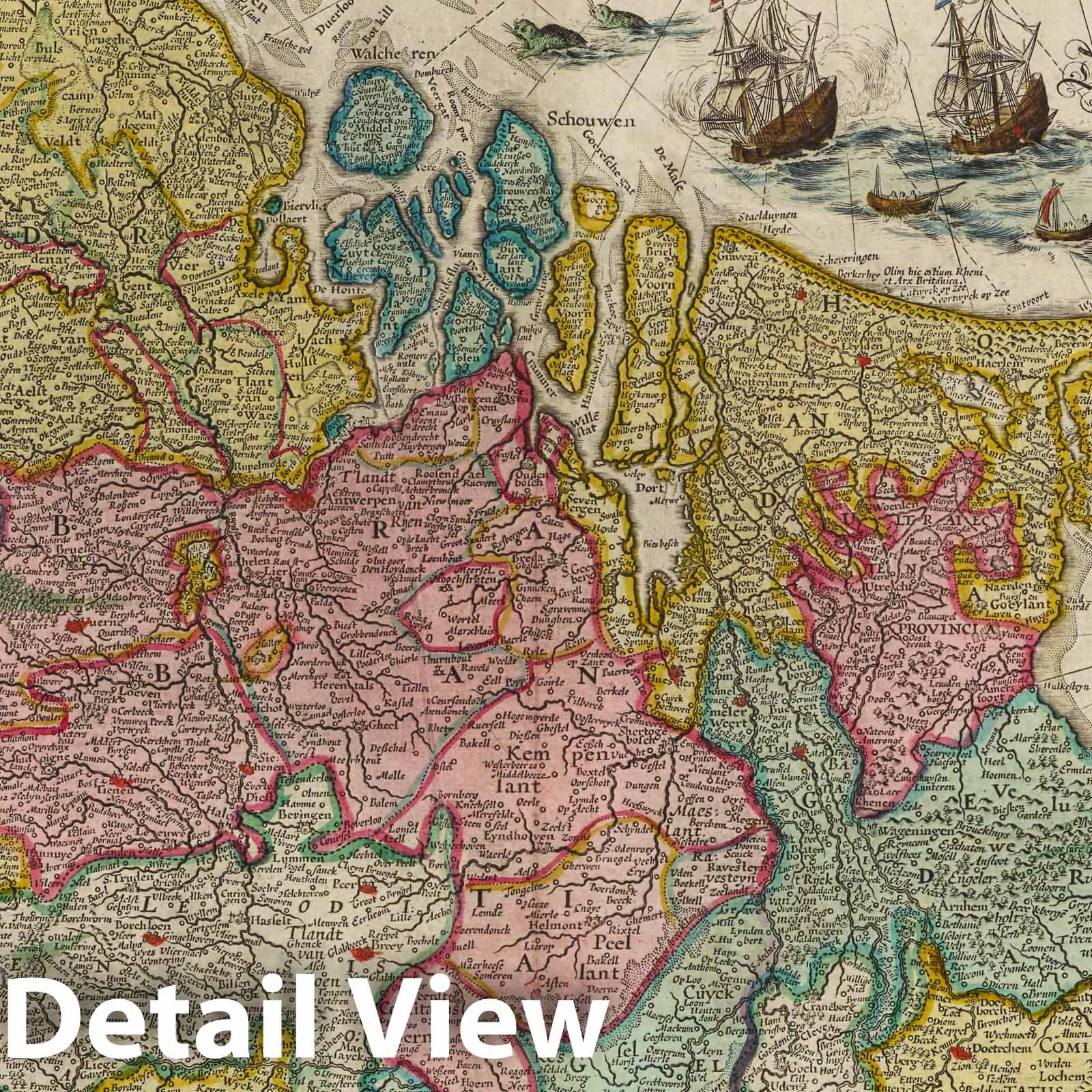 Lower Germany and the Netherlands, 1665 - Blaeu Atlas Maior Map Print