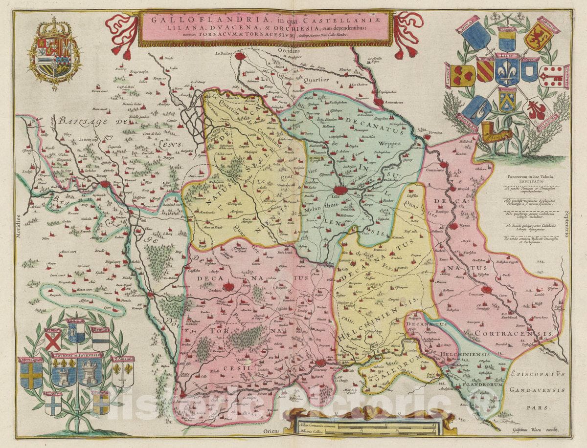 Historic Map : Belgium, Atlas Maior Sive Cosmographia Blaviana, Qua Solvm, Salvm, Coelvm, Accvratissime Describvntvr. Galloflandria, 1665 Atlas , Vintage Wall Art