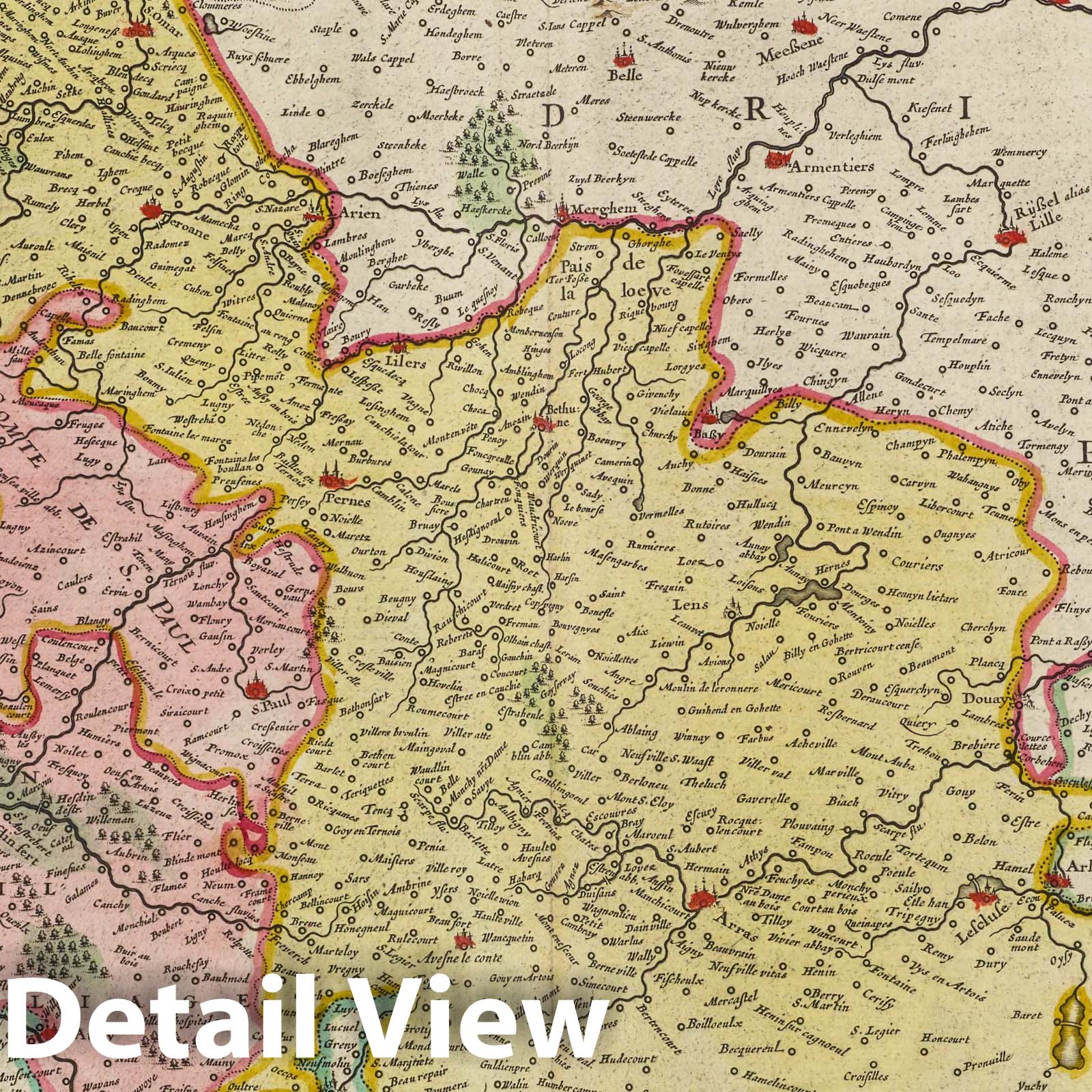 Artois, 1665 - Historical Map Print from Blaeu's Atlas Maior