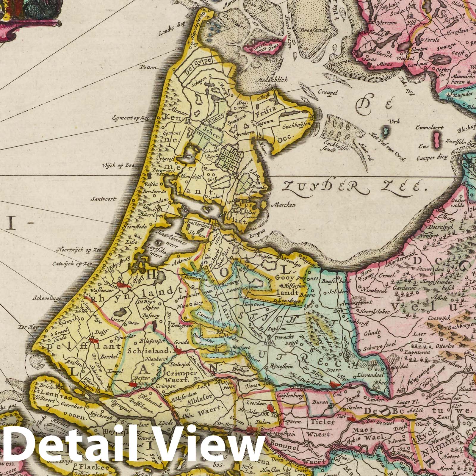Belgica Foederata, 1665 - Historical Map Print from Atlas Maior
