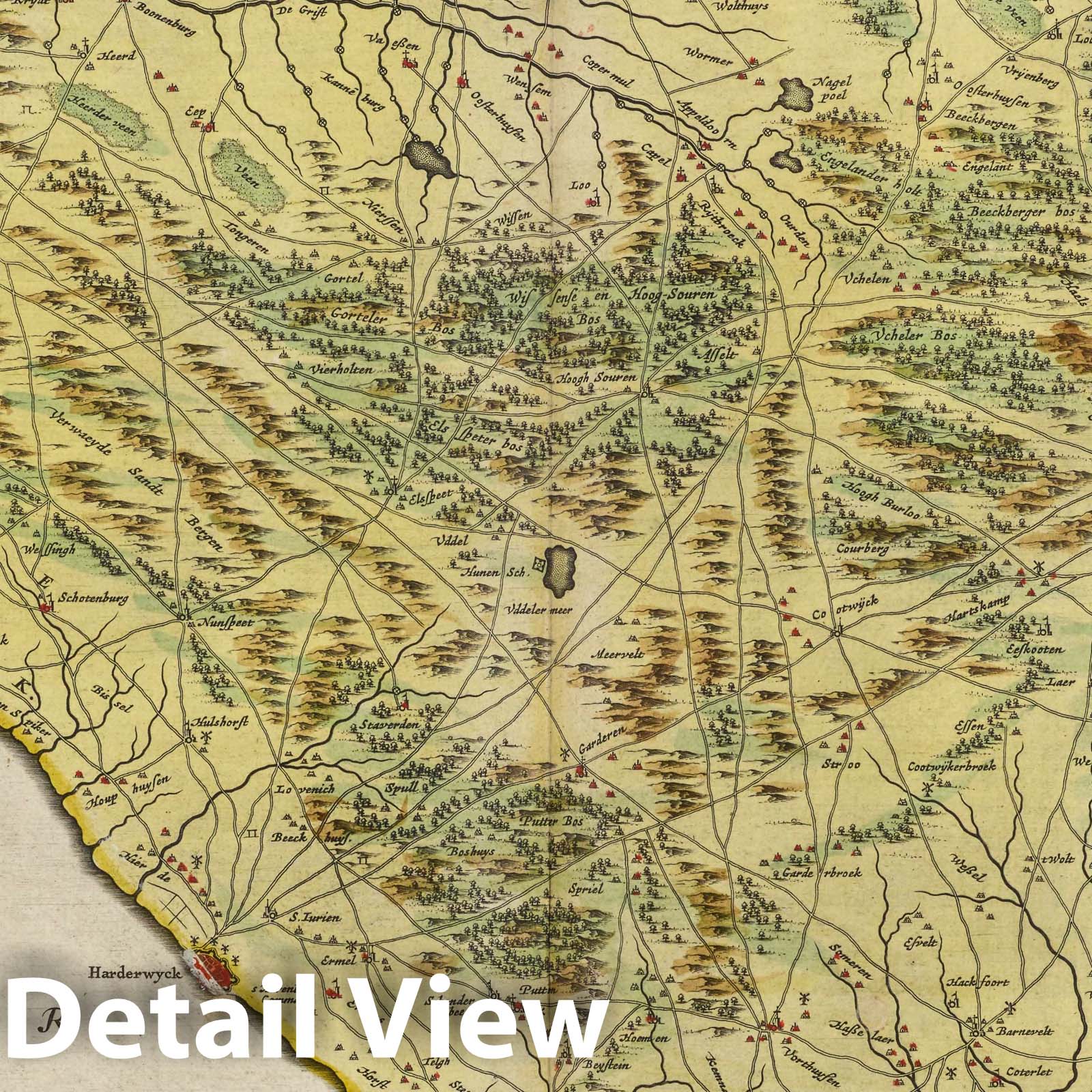 Guelderland and Veluwe, 1665 - Historical Map Print