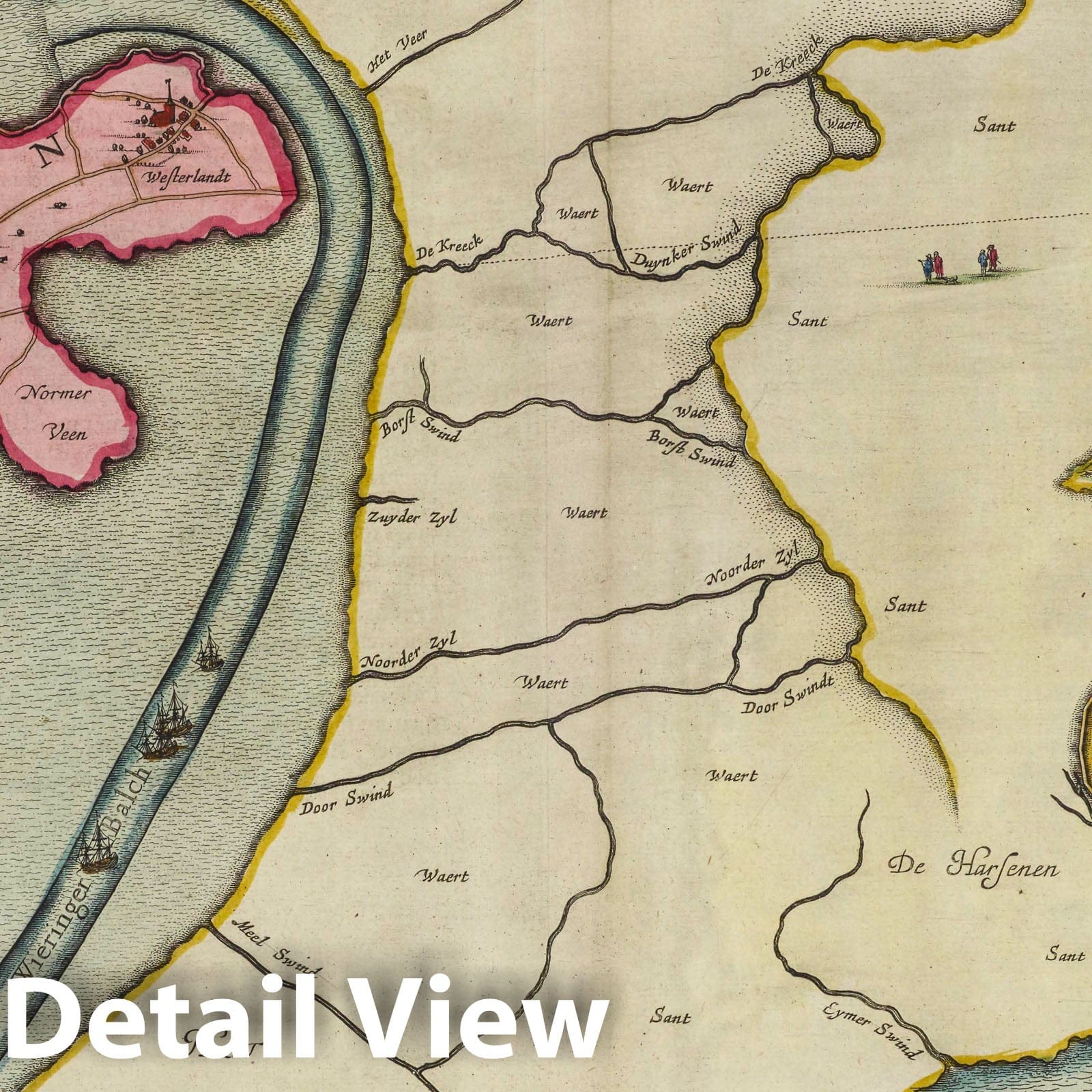 Koe-Gras, 1665 - Historical Map Print