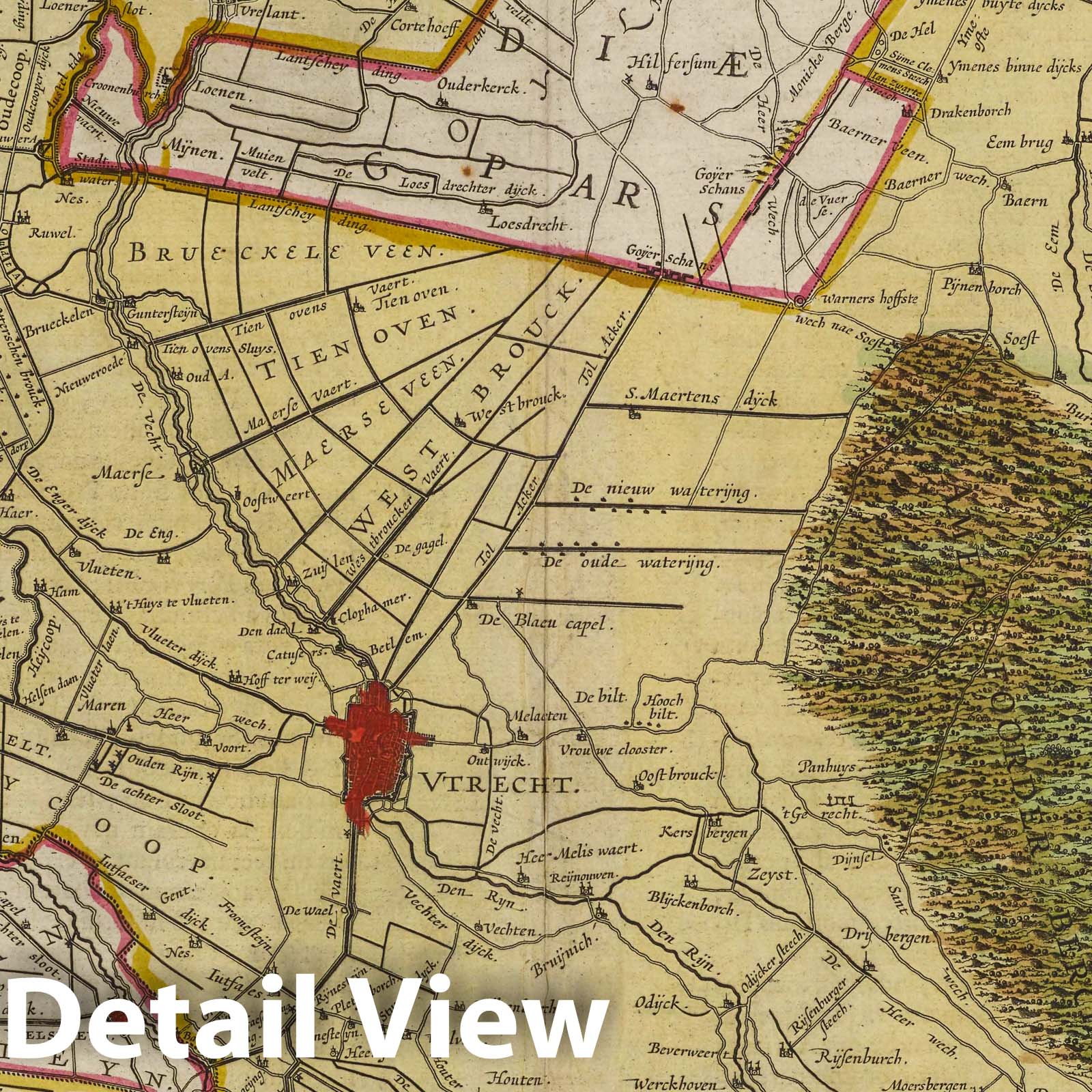 Utrecht, 1665 - Historical Map Print