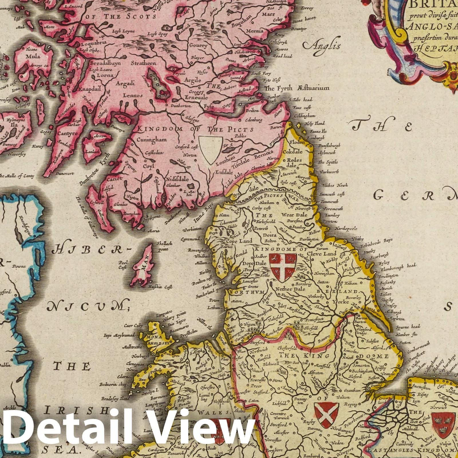 England and Scotland, 1665 - Historical Map Print