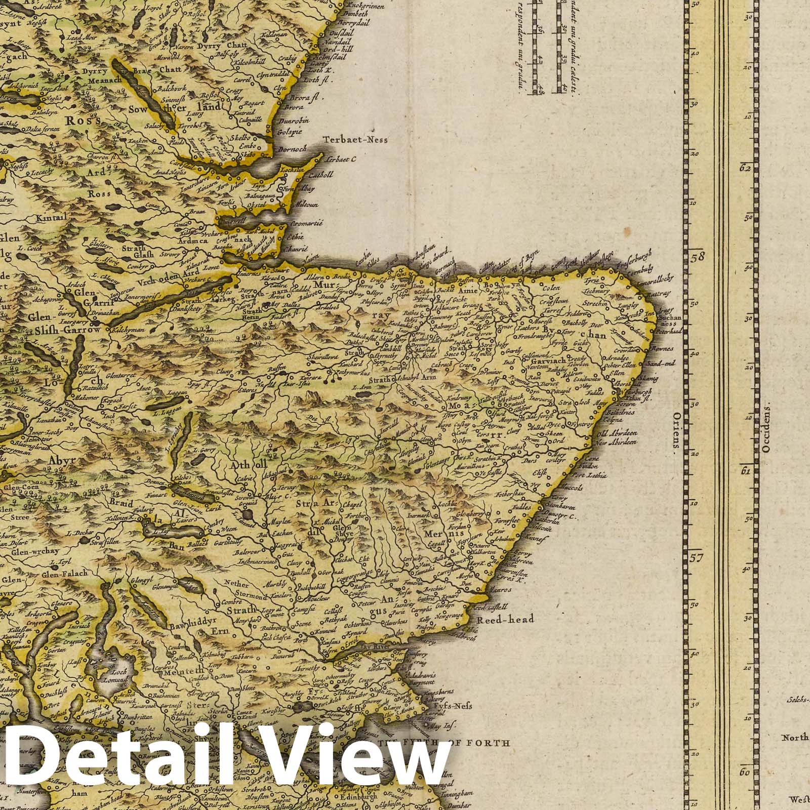 Scotland 1665 Historical Map Print