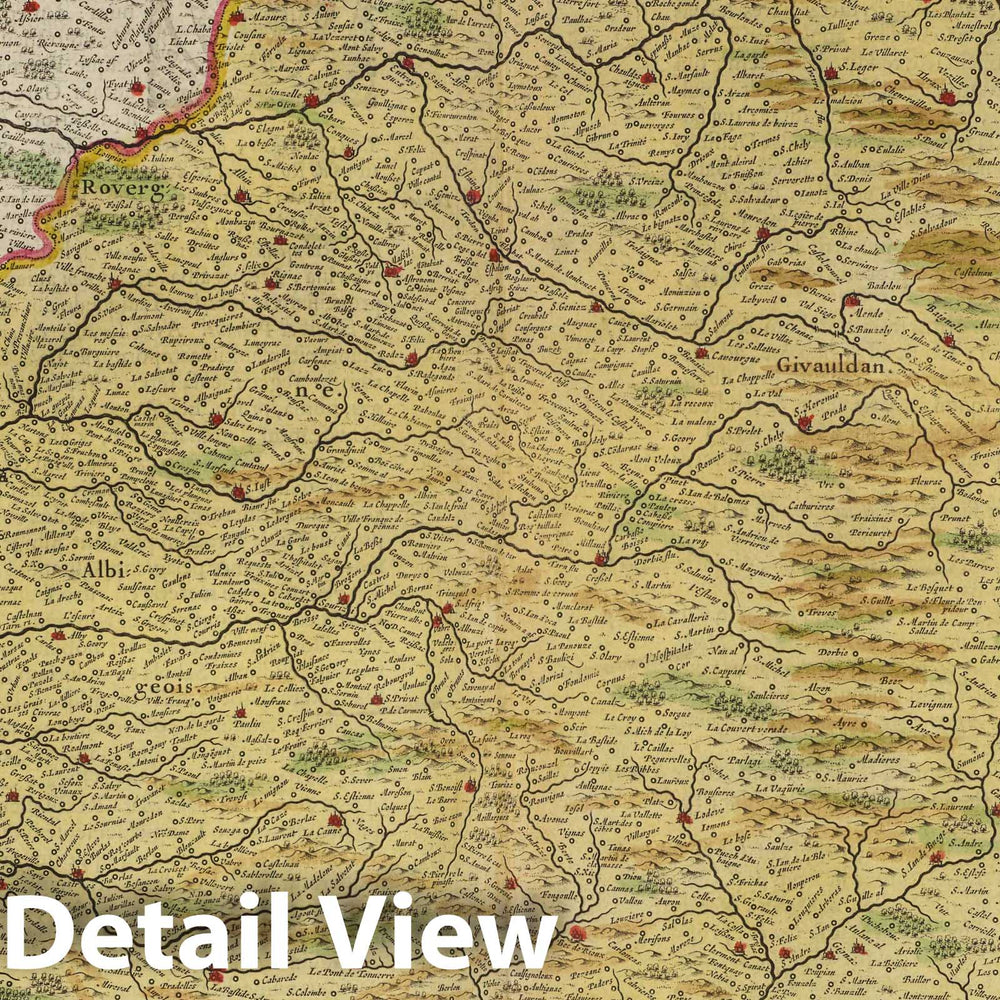 Historic Map : France, Languedoc , France Atlas Maior Sive Cosmographia Blaviana, 1665, Vintage Wall Art