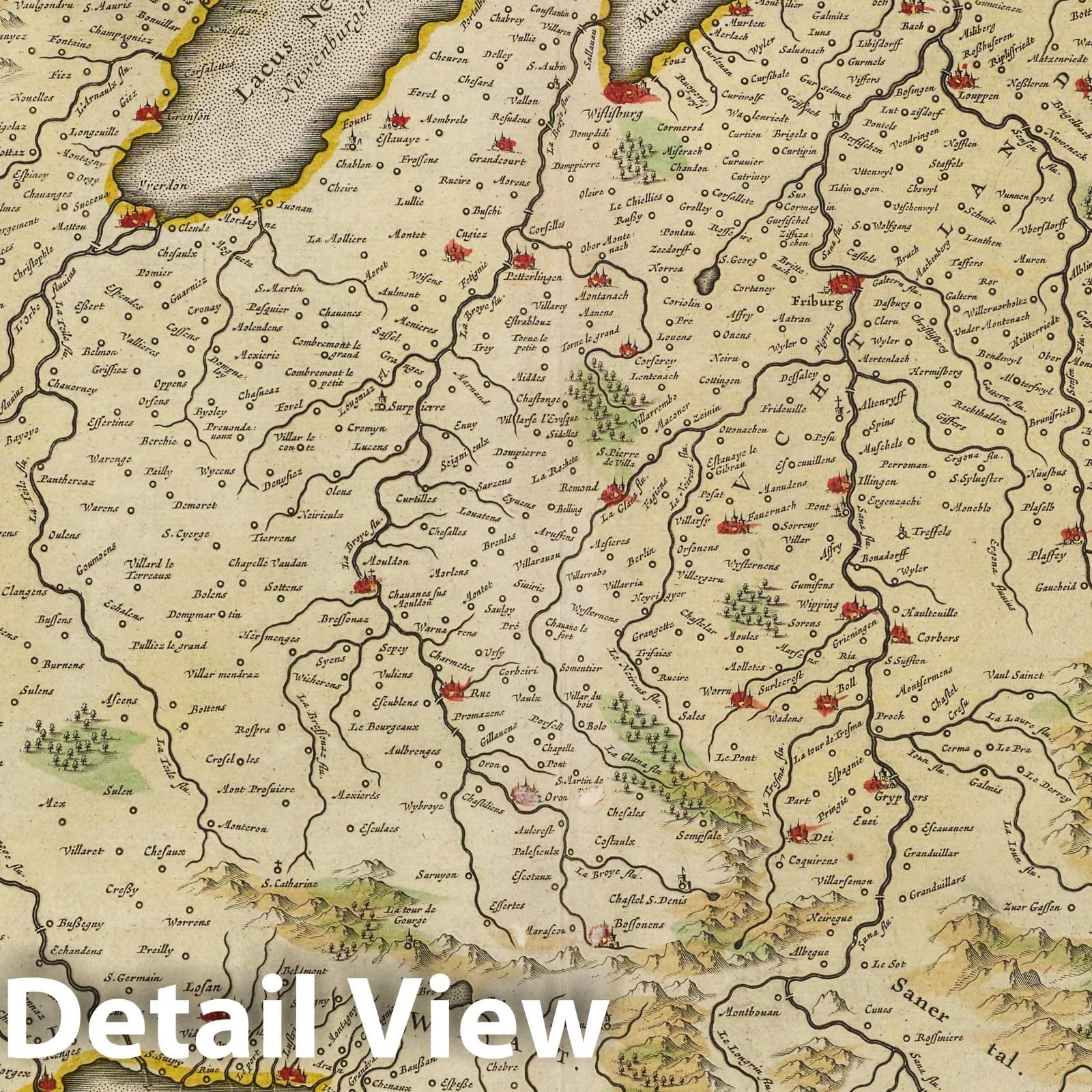 Wiflisburg, 1665 - Historical Map Print