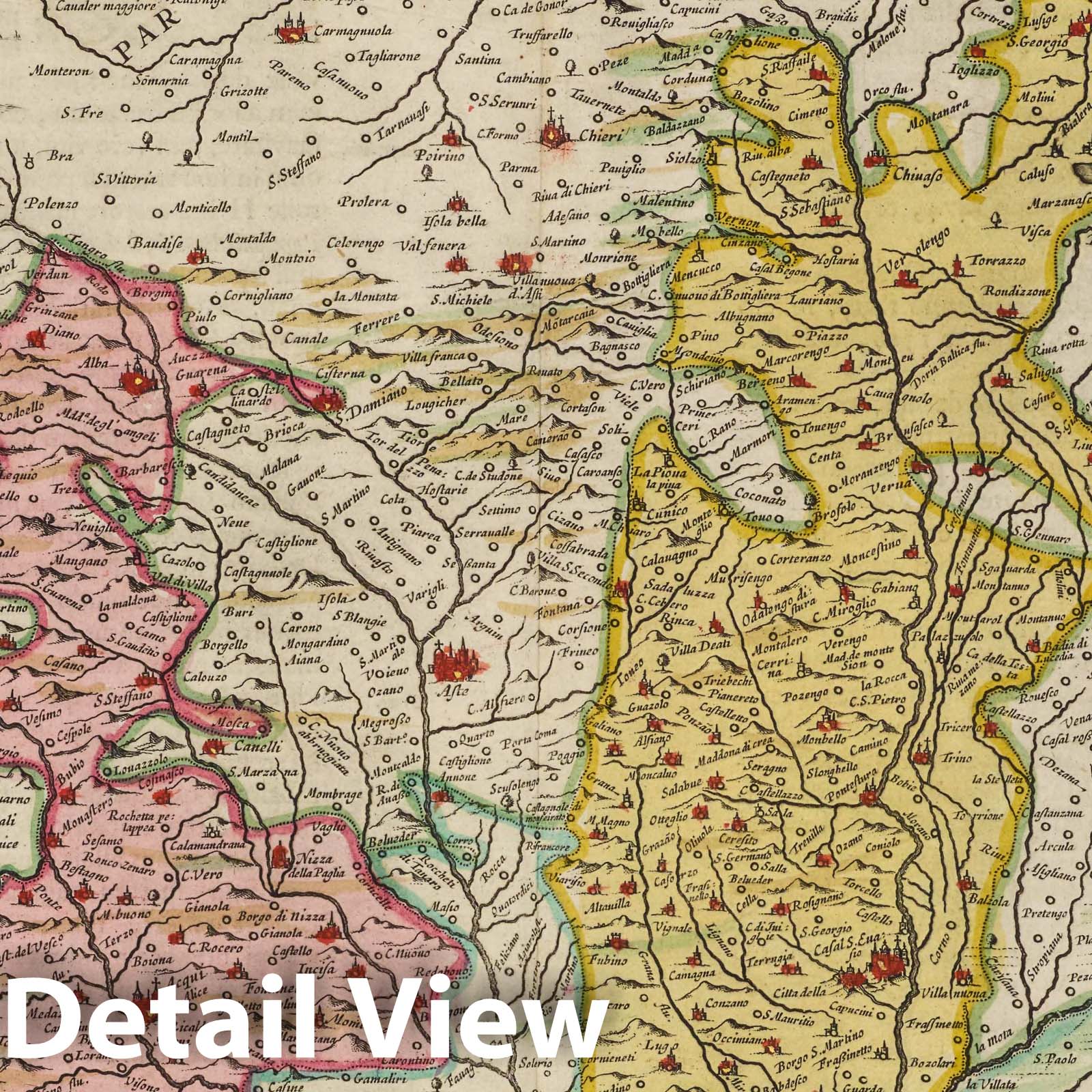 Monferrato, 1665 - Historical Map Print from Blaeu's Atlas Maior