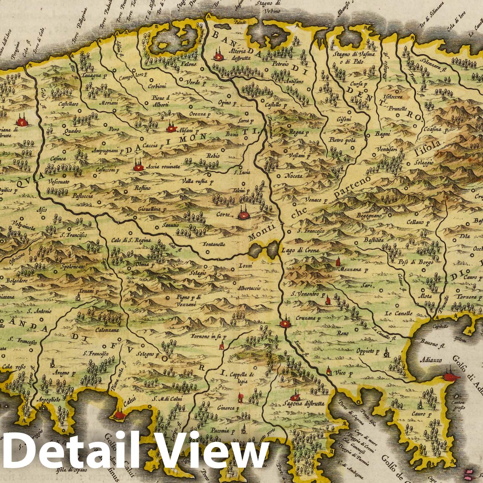 Corsica, 1665 - Historical Map Print from Blaeu's Atlas Maior