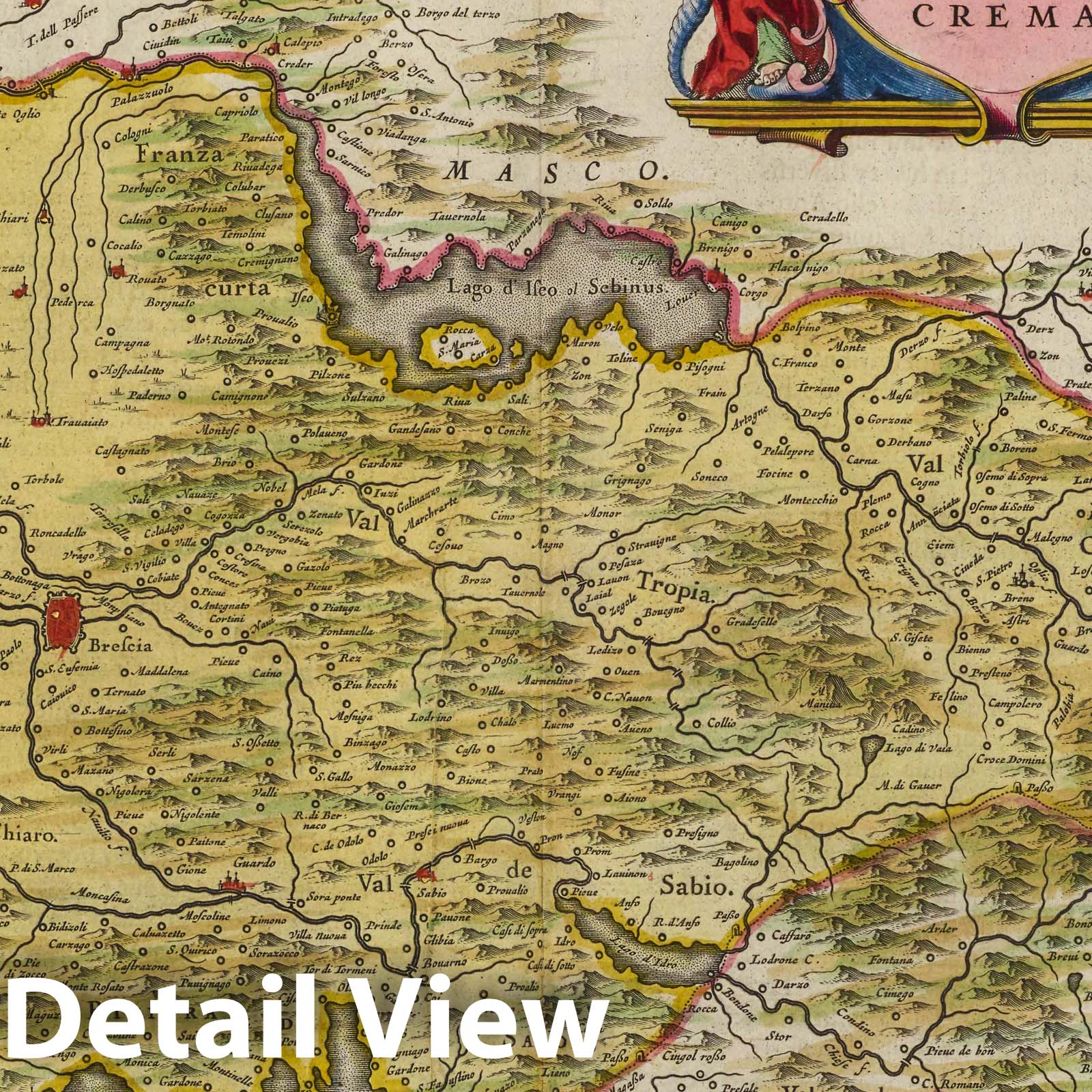 Brescia and Crema (Italy) 1665 - Historical Map Print