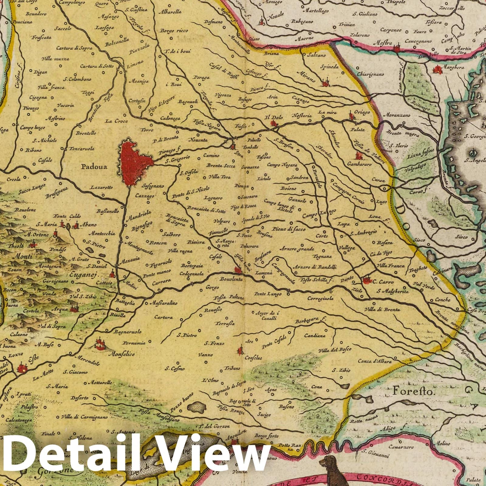 Padua Region, 1665 - Historical Map Print