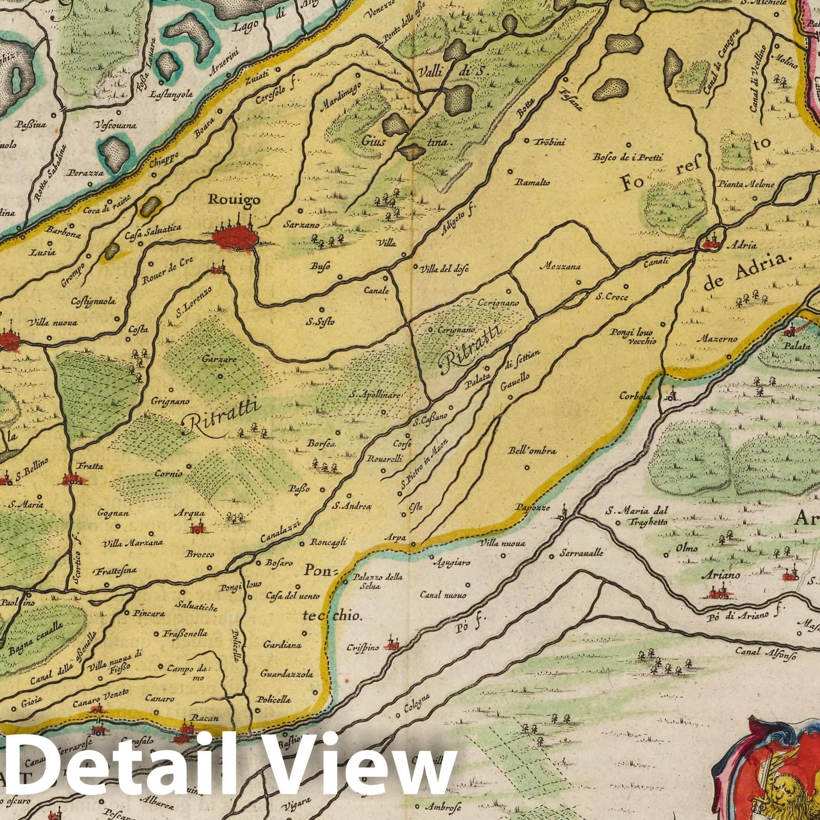 Rovigo, 1665 - Historical Map Print from Blaeu's Atlas Maior